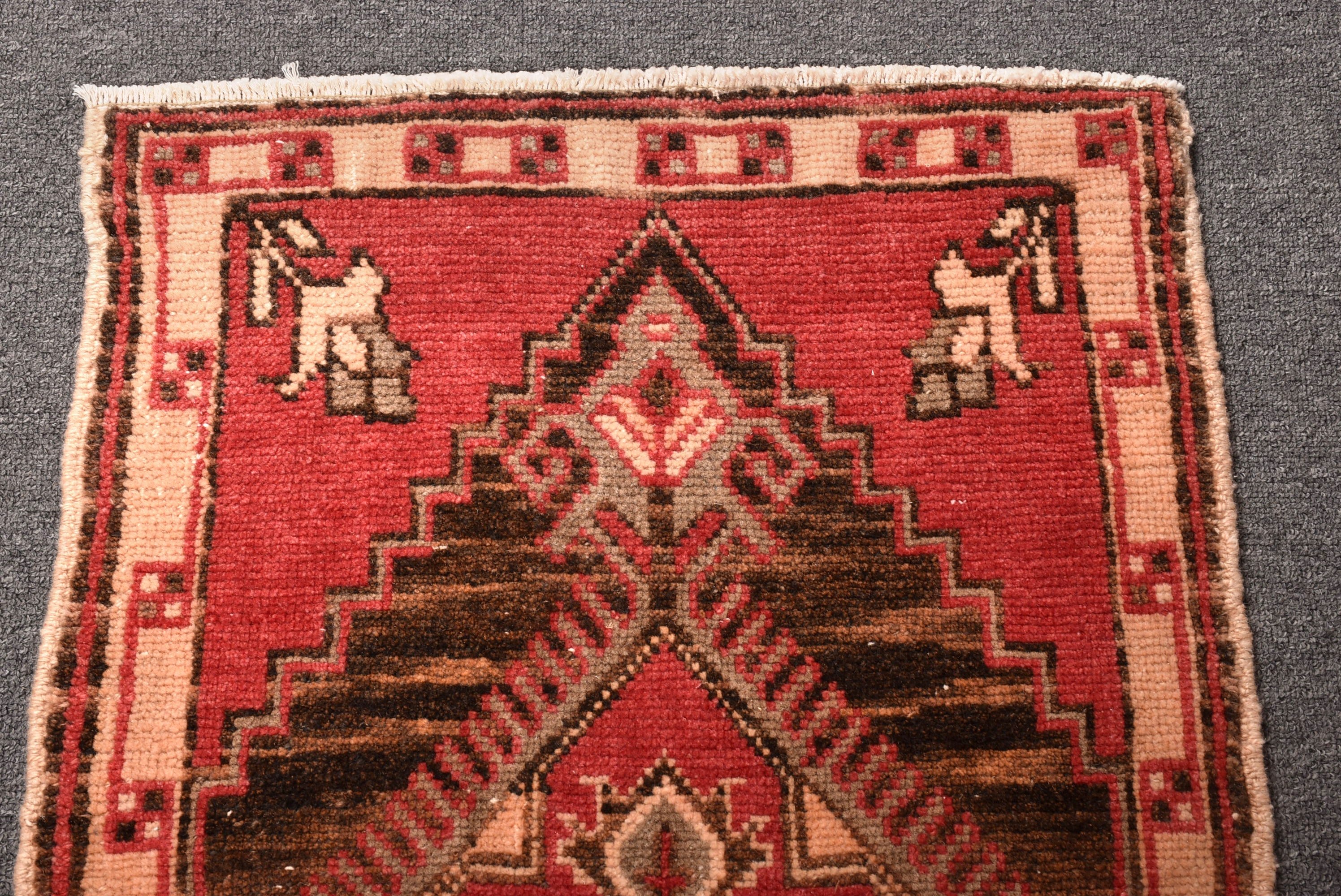 Statement Rugs, Turkish Rug, Kitchen Rugs, Luxury Rug, Small Vintage Rug, Pink Kitchen Rugs, Vintage Rug, 1.7x3.2 ft Small Rug, Entry Rugs