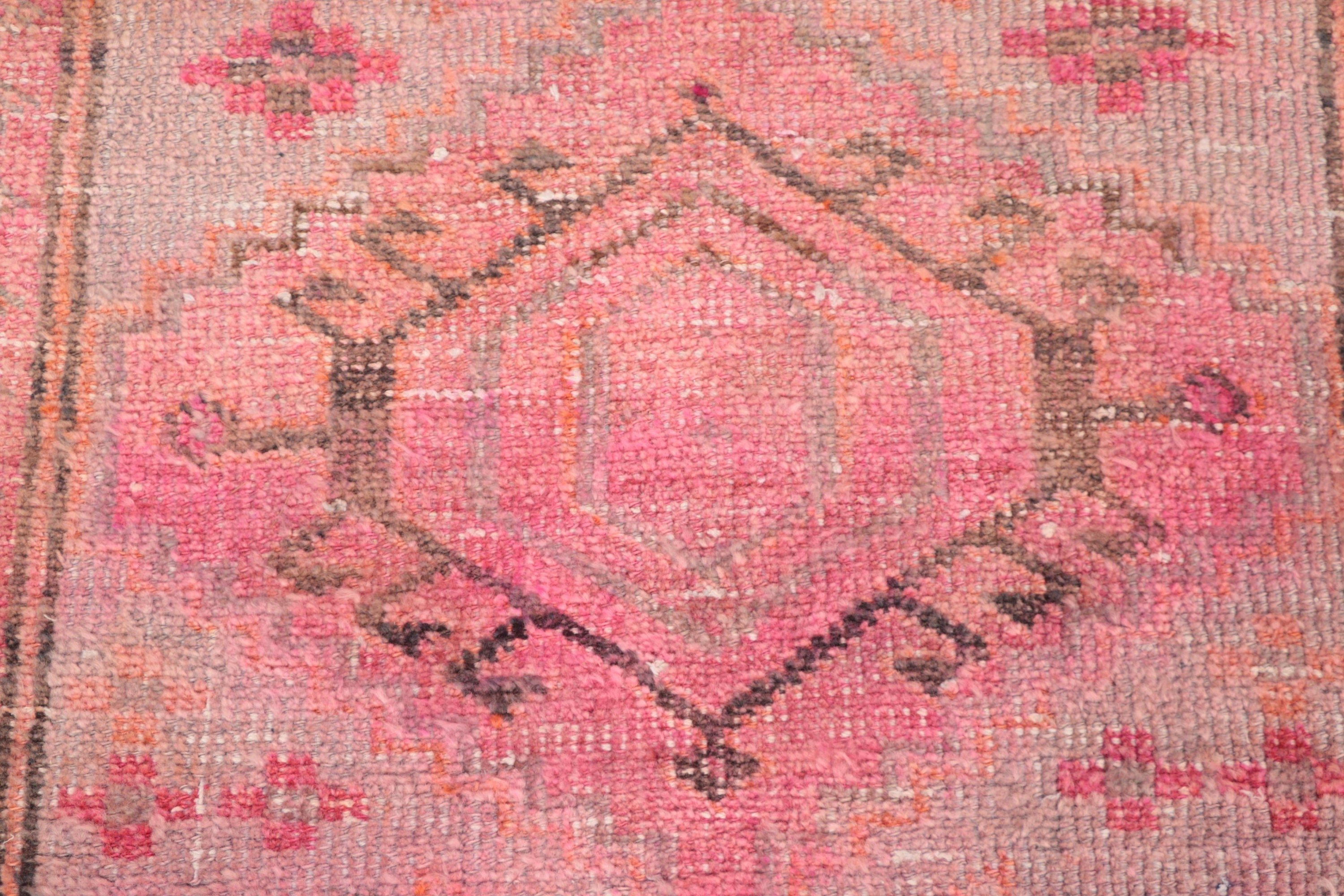 Merdiven Halıları, 3.6x9.6 ft Yolluk Halısı, Türk Halısı, Etnik Halı, Koridor Halıları, El Dokuma Halıları, Vintage Halı, Anadolu Halısı, Pembe Yatak Odası Halıları