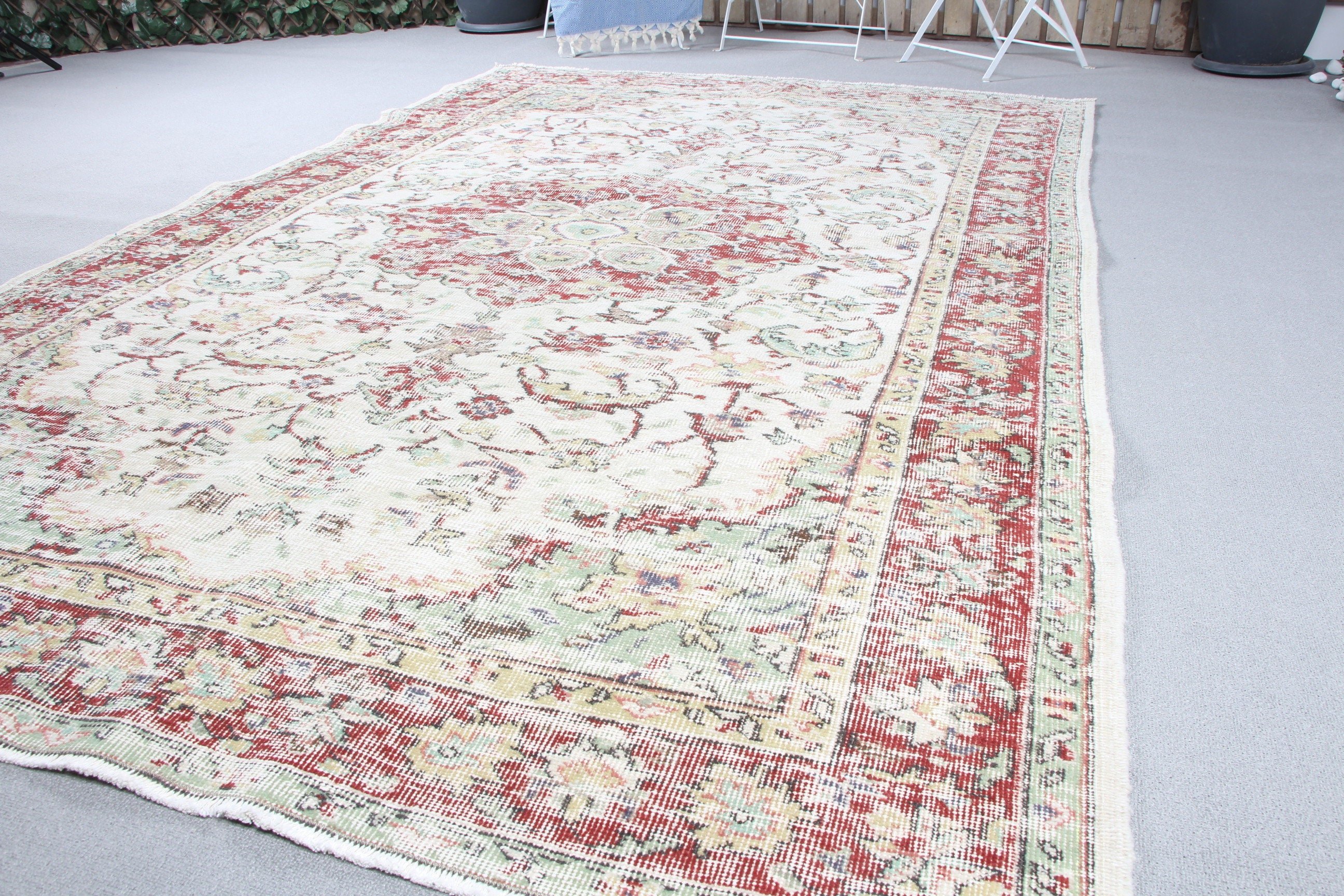 Dorm Rug, Vintage Rug, Antique Rugs, Beige Antique Rug, 5.2x8.2 ft Large Rug, Living Room Rug, Turkish Rug, Anatolian Rugs, Dining Room Rug