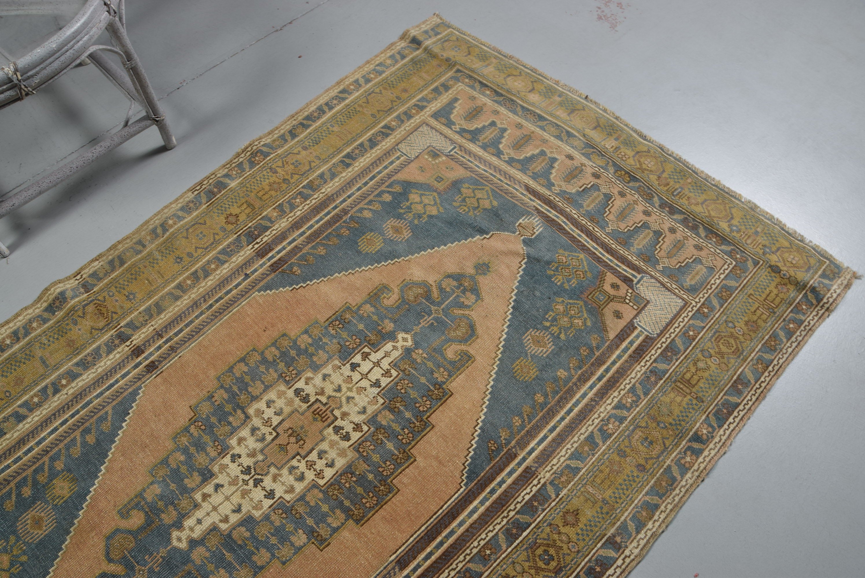 Turkish Rug, Vintage Rug, Home Decor Rugs, Living Room Rug, Oriental Rug, Indoor Rugs, Brown  4.2x7.2 ft Area Rug, Old Rug