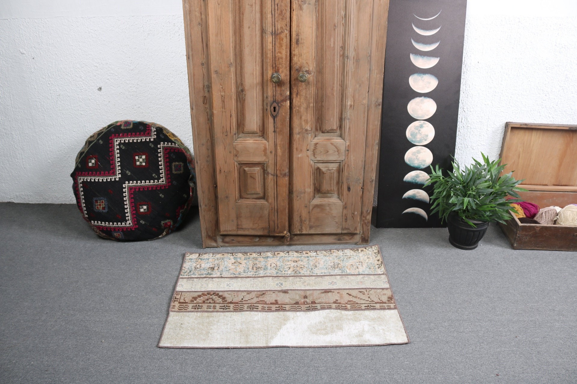 Küçük Alan Halıları, Dekoratif Halı, Araba Paspas Halıları, Vintage Halı, Yatak Odası Halıları, Bej Boho Halısı, Türk Halısı, 2,2x3,2 ft Küçük Halı, Oryantal Halı