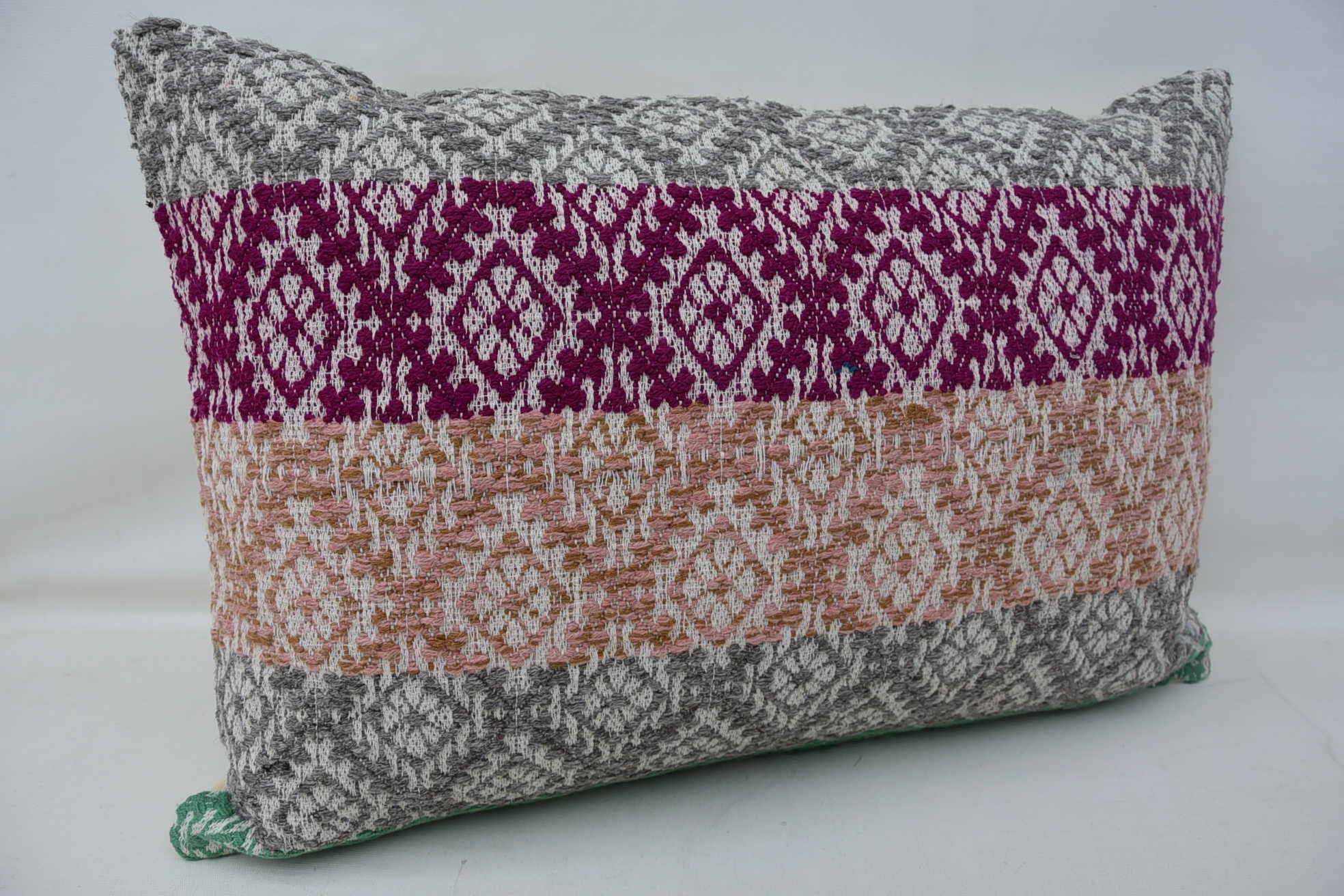 Accent Cushion Cover, Boho Pillow, Anatolian Cushion, Gift Pillow, Pillow for Sofa, Vintage Pillow, 16"x24" Gray Cushion