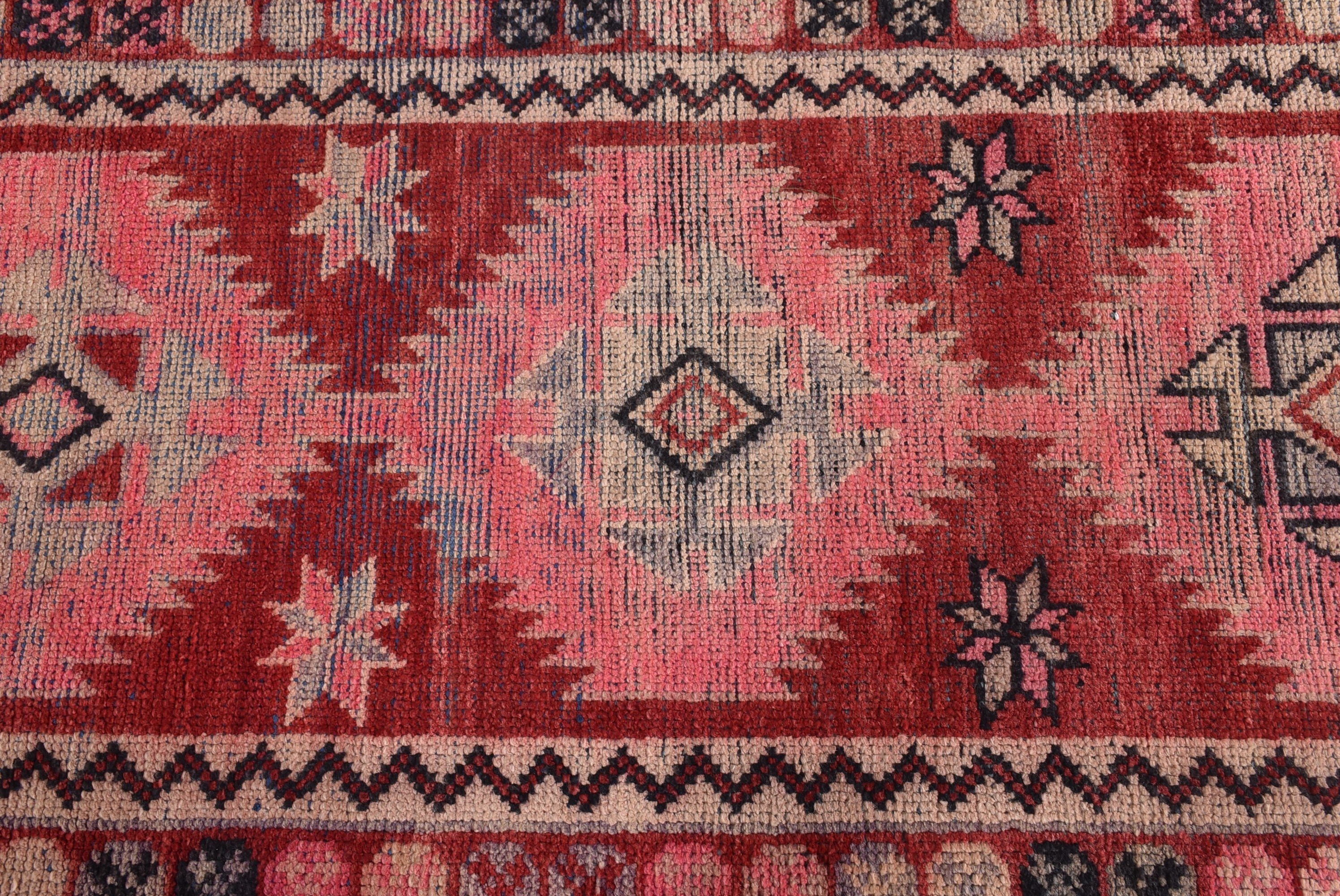 Anatolian Rug, 2.9x11.9 ft Runner Rugs, Rugs for Stair, Pink Home Decor Rug, Vintage Rugs, Stair Rug, Aesthetic Rugs, Turkish Rug, Cool Rug