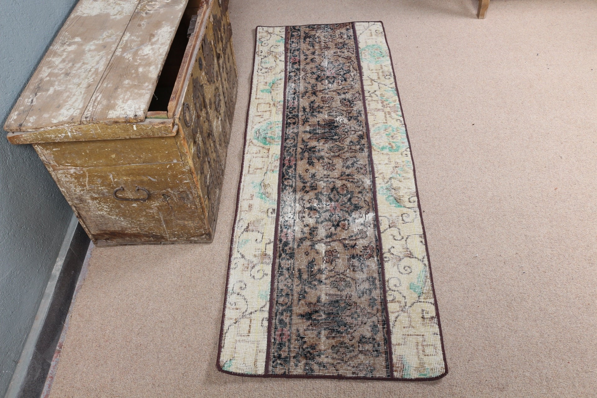 Türk Halıları, Koridor Halısı, Vintage Halılar, Koridor Halıları, Mutfak Halısı, Bej Yatak Odası Halıları, 1.9x5.4 ft Runner Halısı, Dış Mekan Halısı, Yer Halısı