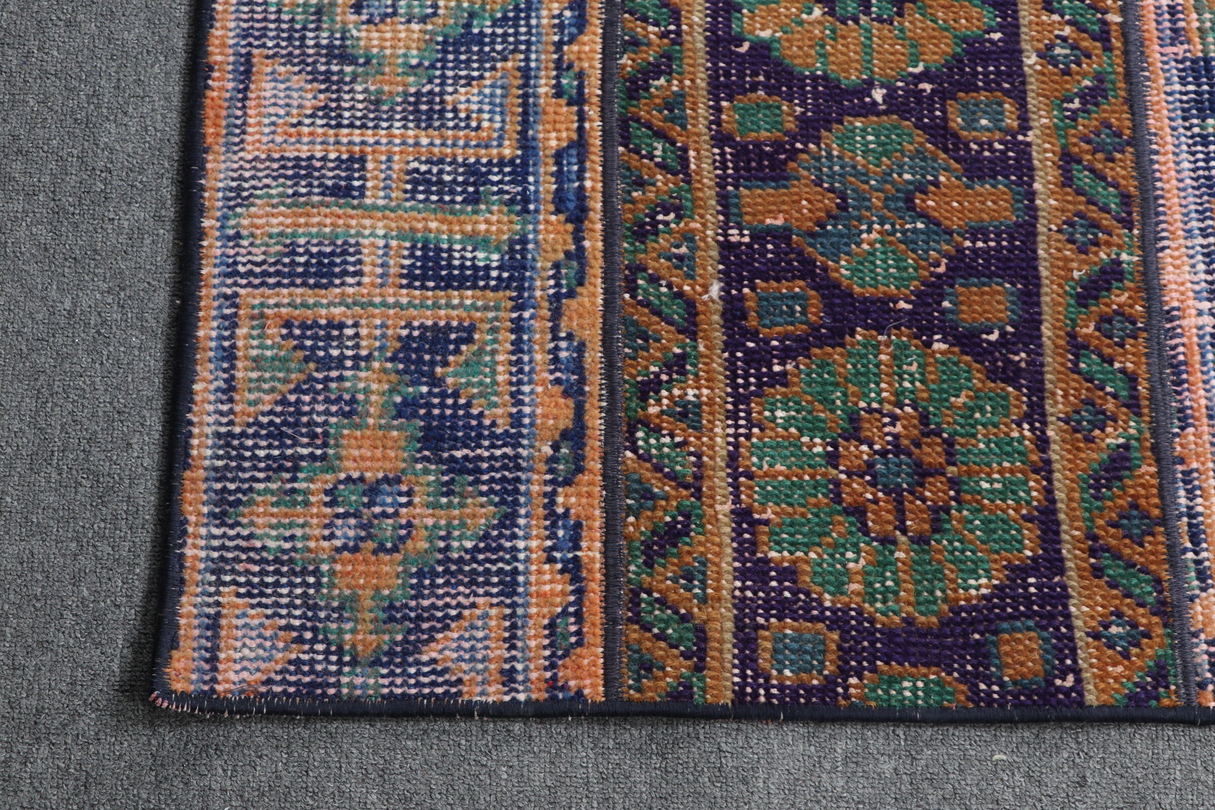 Turkish Rugs, Floor Rug, 2.3x3.9 ft Small Rug, Rugs for Bath, Old Rug, Kitchen Rug, Blue Wool Rug, Vintage Rug, Nursery Rugs