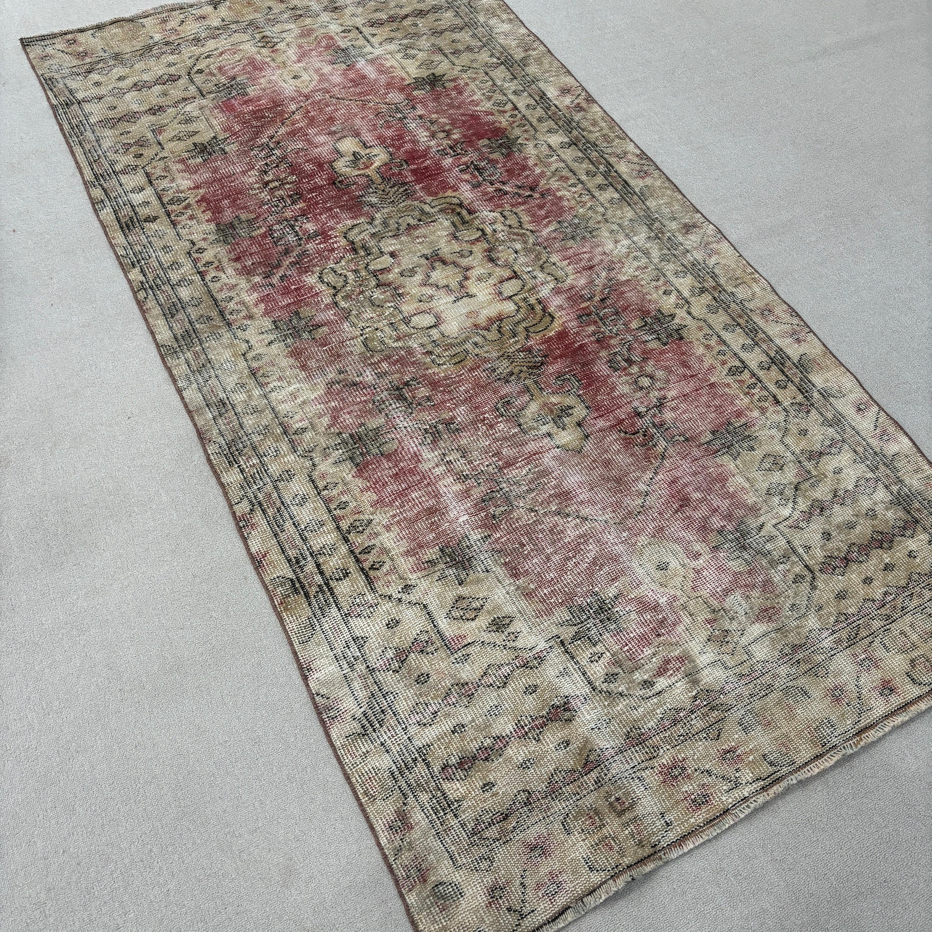 4,3x8,3 ft Alan Halıları, Bohem Halısı, Vintage Halılar, Yatak Odası Halısı, Türk Halıları, Kapalı Alan Halısı, El Dokuma Halıları, Pembe Anadolu Halıları, Boho Alan Kilimi