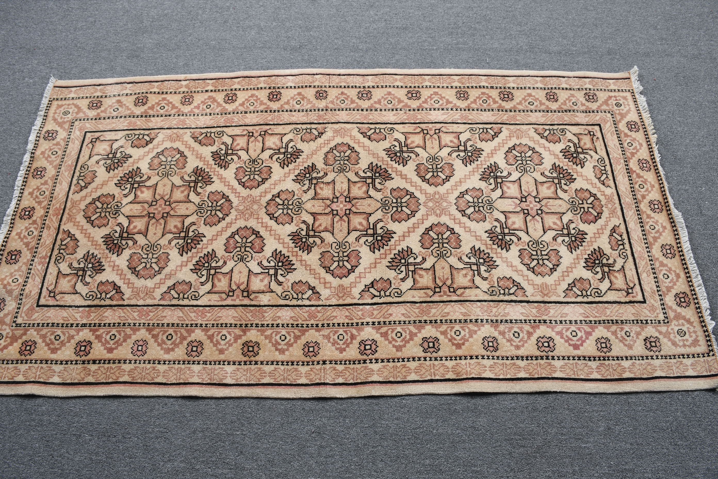 Kitchen Rugs, Rugs for Entry, Vintage Rug, Retro Rugs, Anatolian Rug, Brown  2.9x5.3 ft Accent Rug, Turkish Rugs, Bedroom Rug