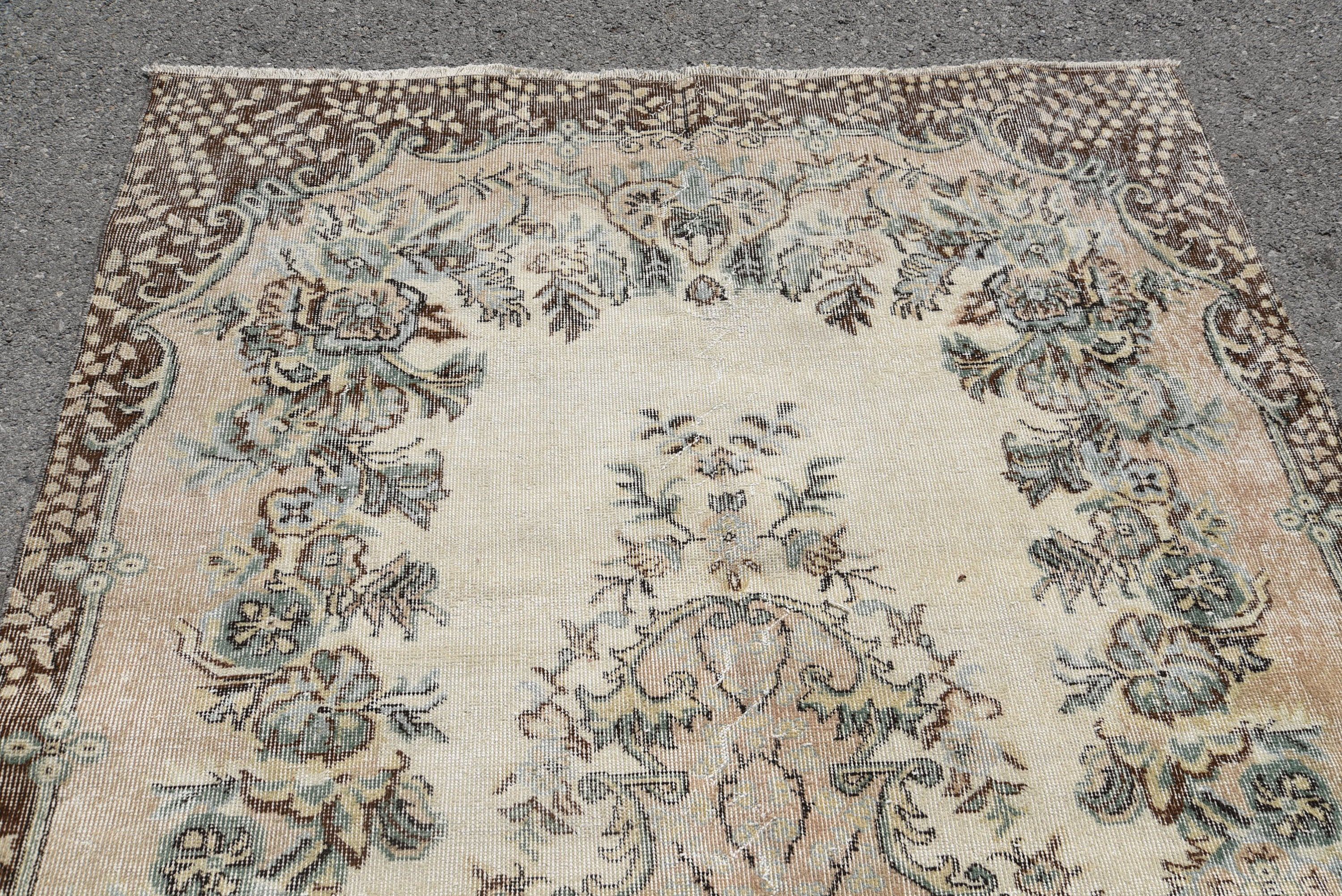 Salon Halısı, Vintage Halı, Türk Halıları, 5.5x9.2 ft Büyük Halı, Yatak Odası Halısı, Anadolu Halıları, Eklektik Halı, Yatak Odası Halıları, Yemek Odası Halısı