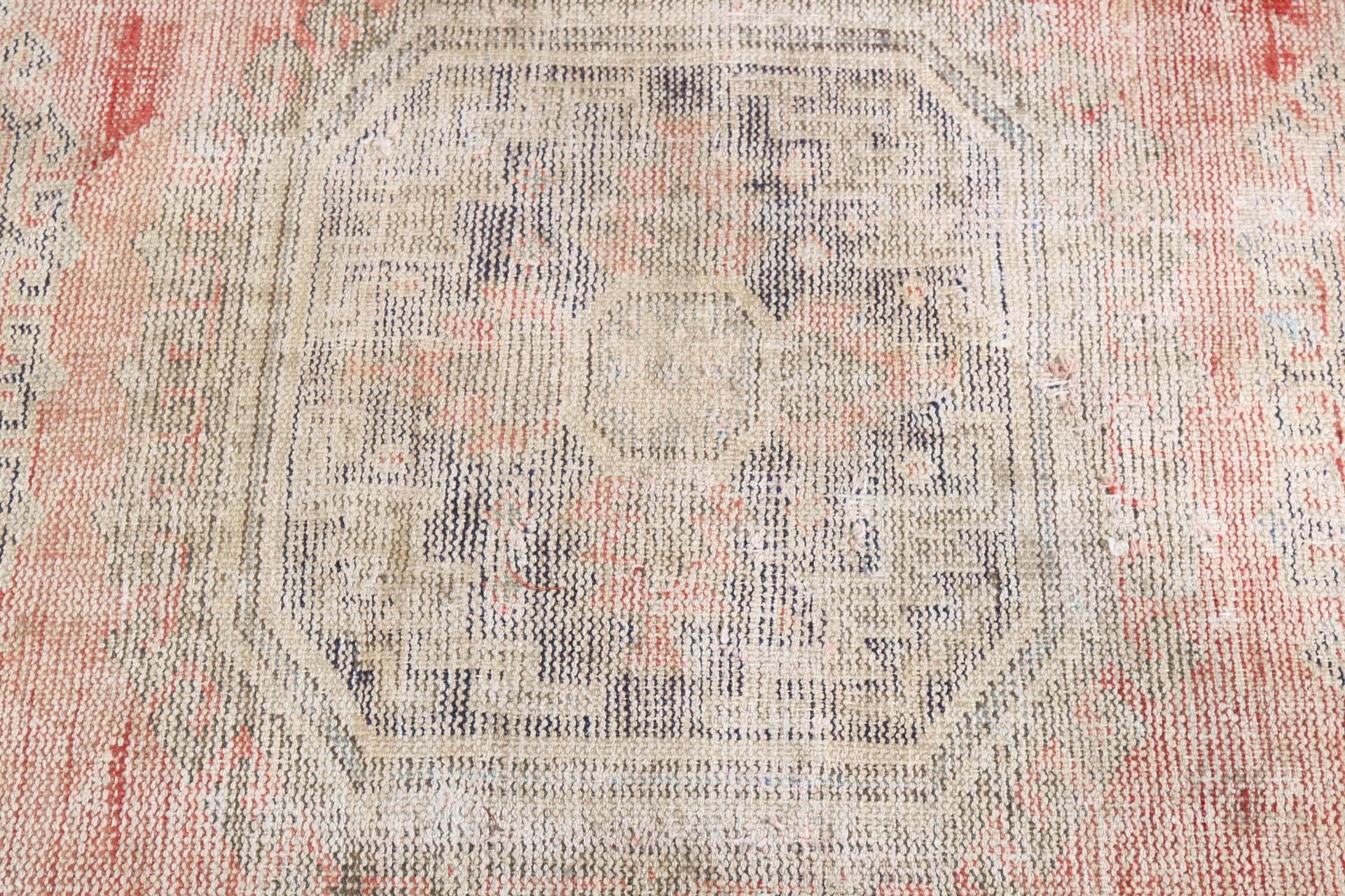 Kırmızı Mutfak Halısı, 2.7x6.6 ft Aksan Halıları, Boho Halıları, Vintage Vurgu Halıları, Giriş Halıları, Geometrik Halı, Vintage Halı, Türk Halıları