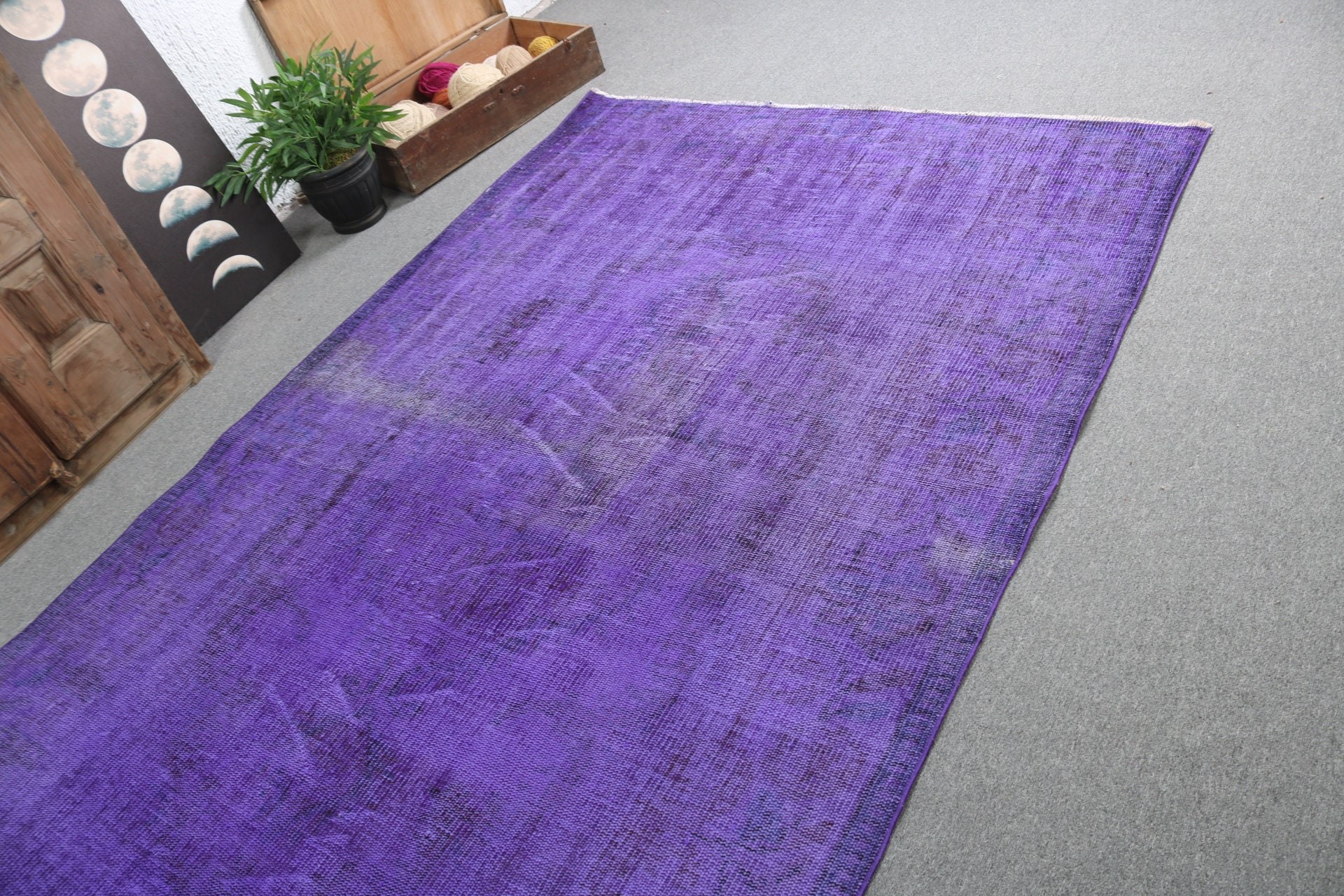 Turkish Rug, Vintage Rugs, 5.4x9.3 ft Large Rugs, Purple Wool Rugs, Wool Rugs, Dining Room Rug, Statement Rug, Ethnic Rug, Living Room Rug