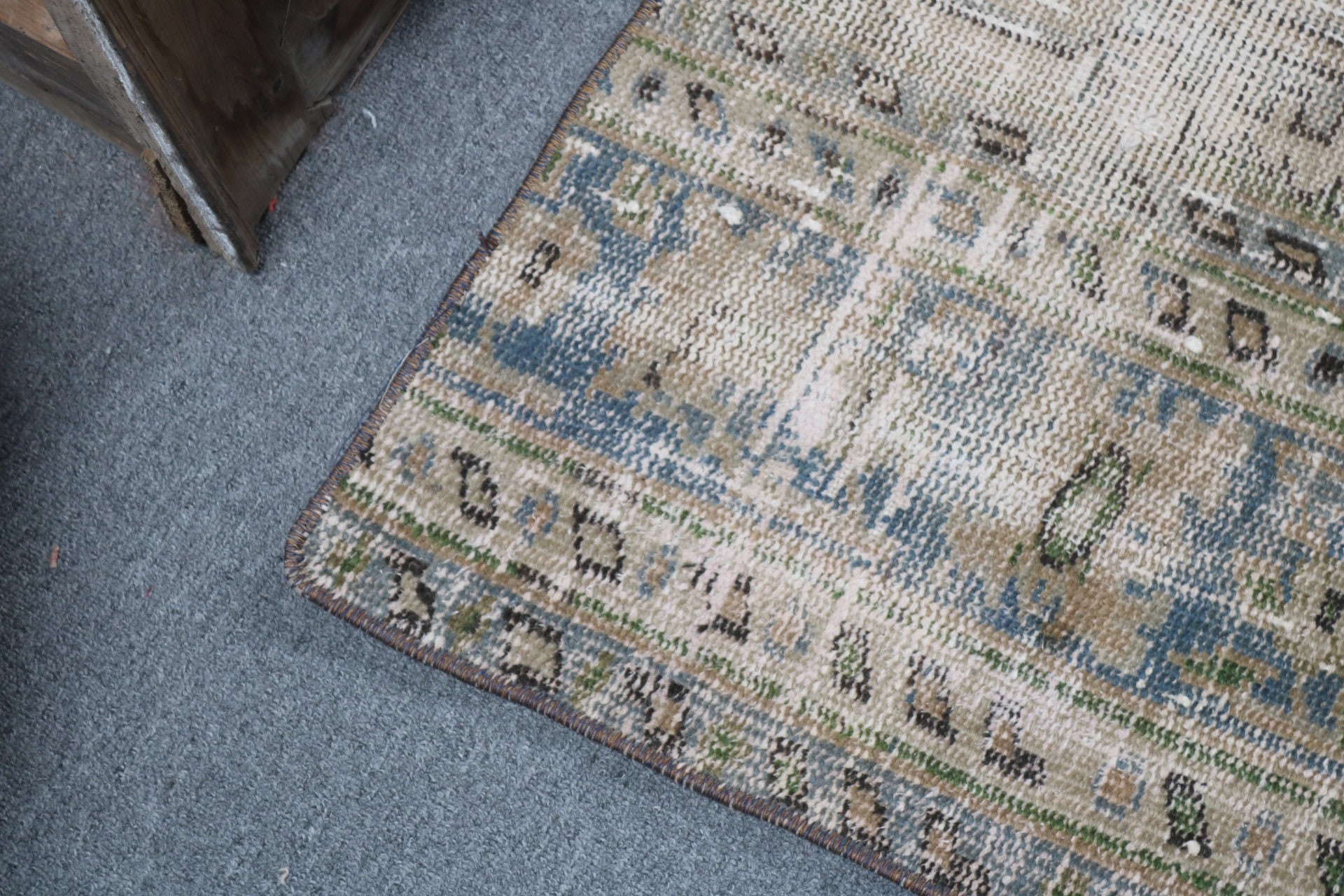 Floor Rug, Vintage Rugs, Turkish Rugs, Bathroom Rugs, 1.6x3.5 ft Small Rugs, Brown Neutral Rugs, Modern Rug, Small Vintage Rug, Kitchen Rug