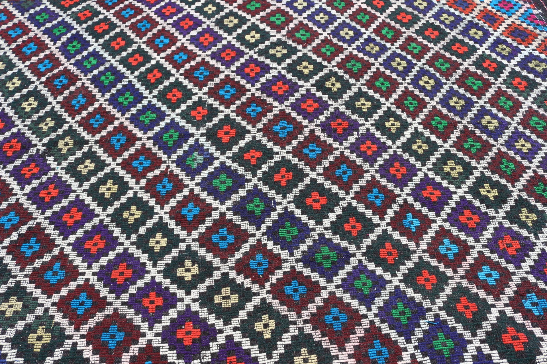 Yemek Odası Halısı, Oturma Odası Halısı, Türk Halıları, Siyah Yatak Odası Halıları, Vintage Halı, Kilim, 6.5x10.2 ft Büyük Halı, Yatak Odası Halıları, Antika Halılar