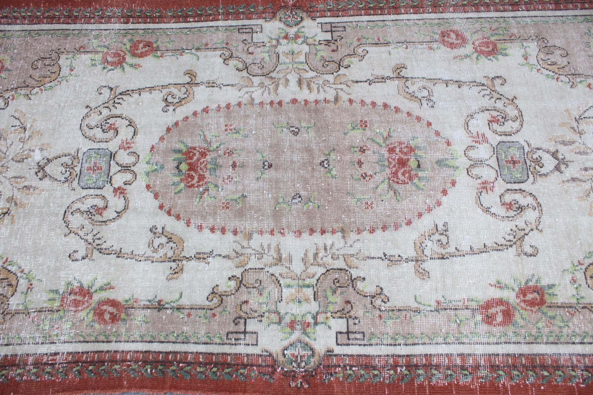 Yemek Odası Halıları, Anadolu Halısı, Yer Halısı, Organik Halı, Bej Mutfak Halısı, Türk Halısı, Vintage Halılar, Antika Halılar, 3,6x7,5 ft Alan Halısı