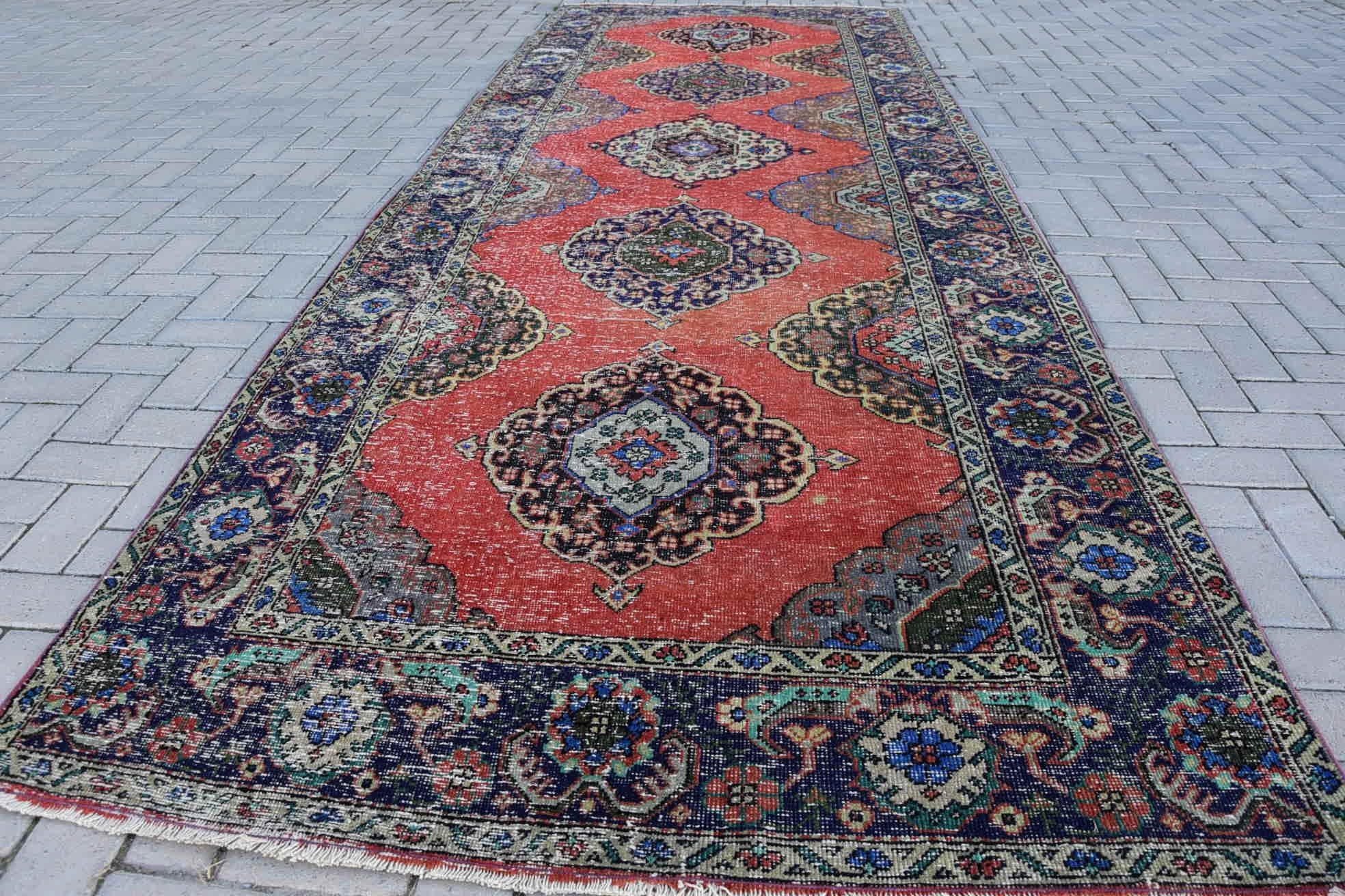 Türk Halıları, Havalı Halılar, Koridor Halısı, Koridor Halıları, Vintage Halı, 4.8x13.7 ft Yolluk Halıları, Renkli Halılar, Tribal Halı Yolluk Halıları