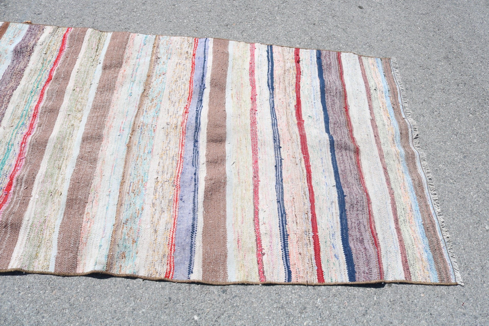 Kitchen Rug, Floor Rugs, Salon Rug, Vintage Rug, Turkish Rug, Dining Room Rug, Aztec Rug, Rugs for Bedroom, Kilim, 4.1x9.8 ft Large Rug