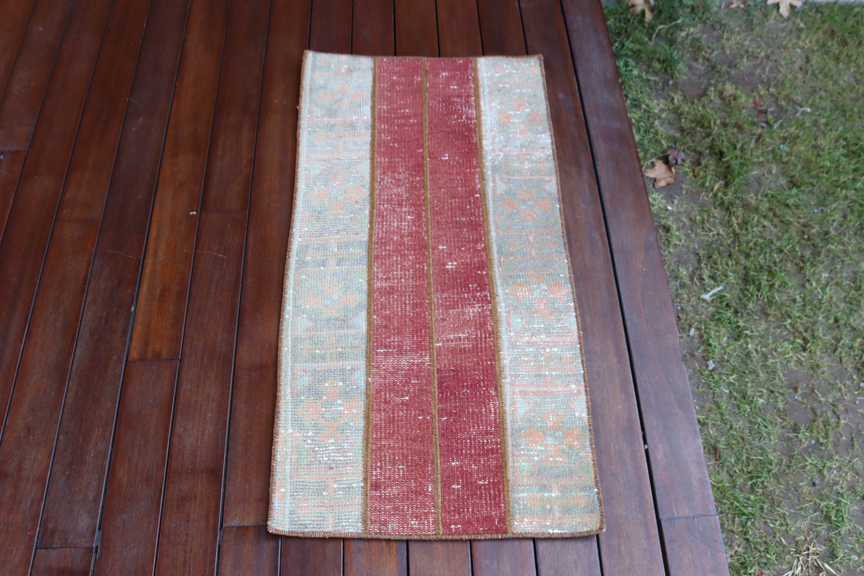 Türk Halıları, Küçük Boho Halıları, Yer Halıları, Vintage Halı, Giriş Halıları, Yeşil Fas Halısı, Banyo Halıları, 1.6x3.2 ft Küçük Halı