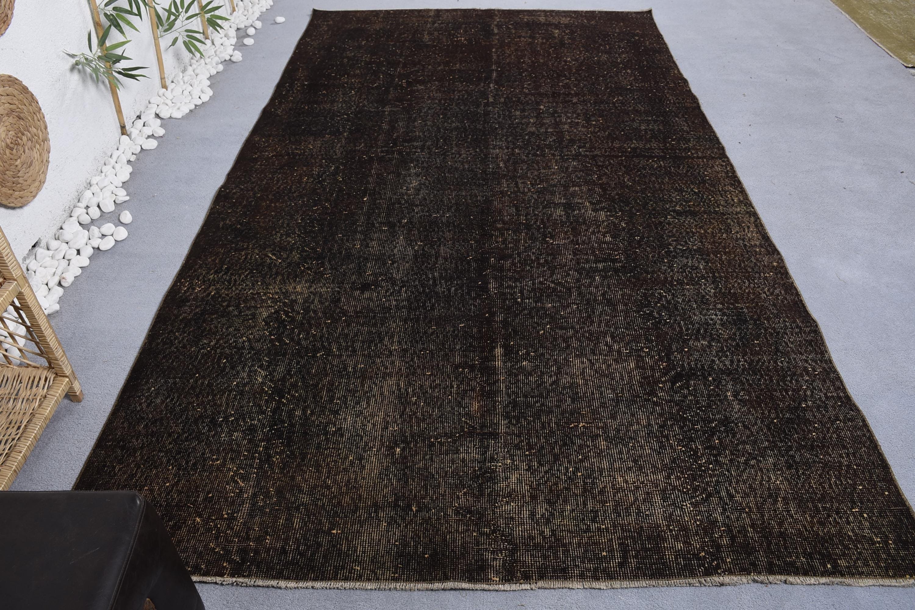 Büyük Boho Halı, El Dokuma Halılar, Vintage Halılar, Havalı Halı, Türk Halısı, Kahverengi Boho Halısı, 5.9x10.4 ft Büyük Halılar, Büyük Vintage Halı, Tribal Halı