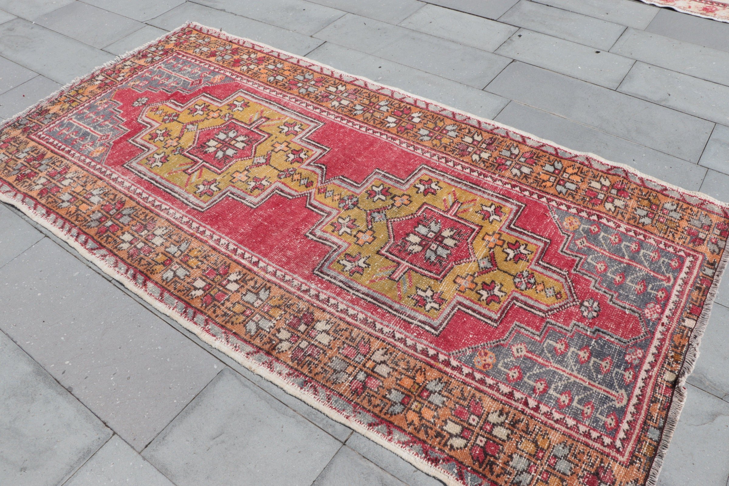 Ethnic Rug, 4.3x8.3 ft Area Rugs, Antique Rug, Rugs for Living Room, Nursery Rug, Red Home Decor Rug, Turkish Rug, Cool Rug, Vintage Rug