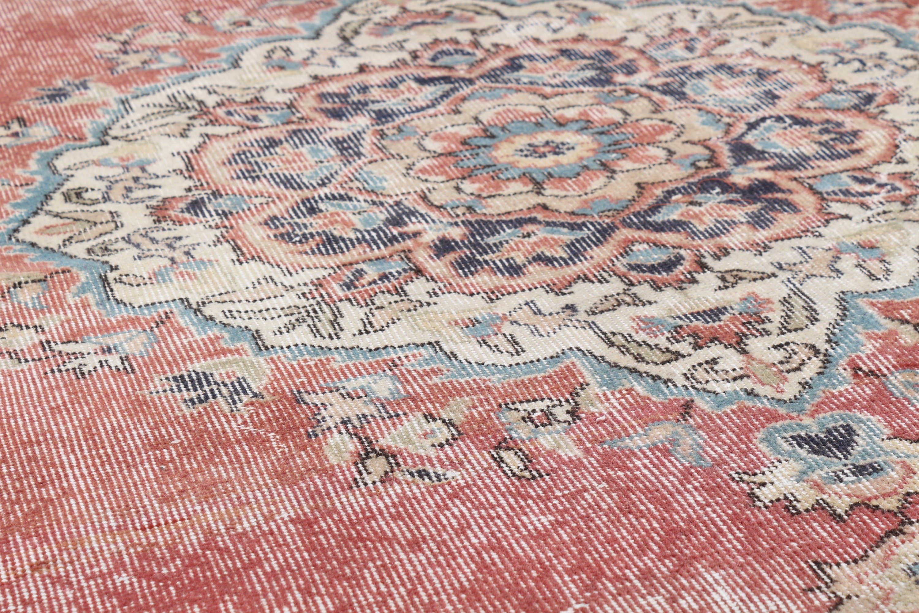 Pale Rug, 4.3x7.4 ft Area Rug, Turkish Rug, Red Oriental Rug, Floor Rug, Vintage Rugs, Anatolian Rugs, Rugs for Living Room, Home Decor Rug