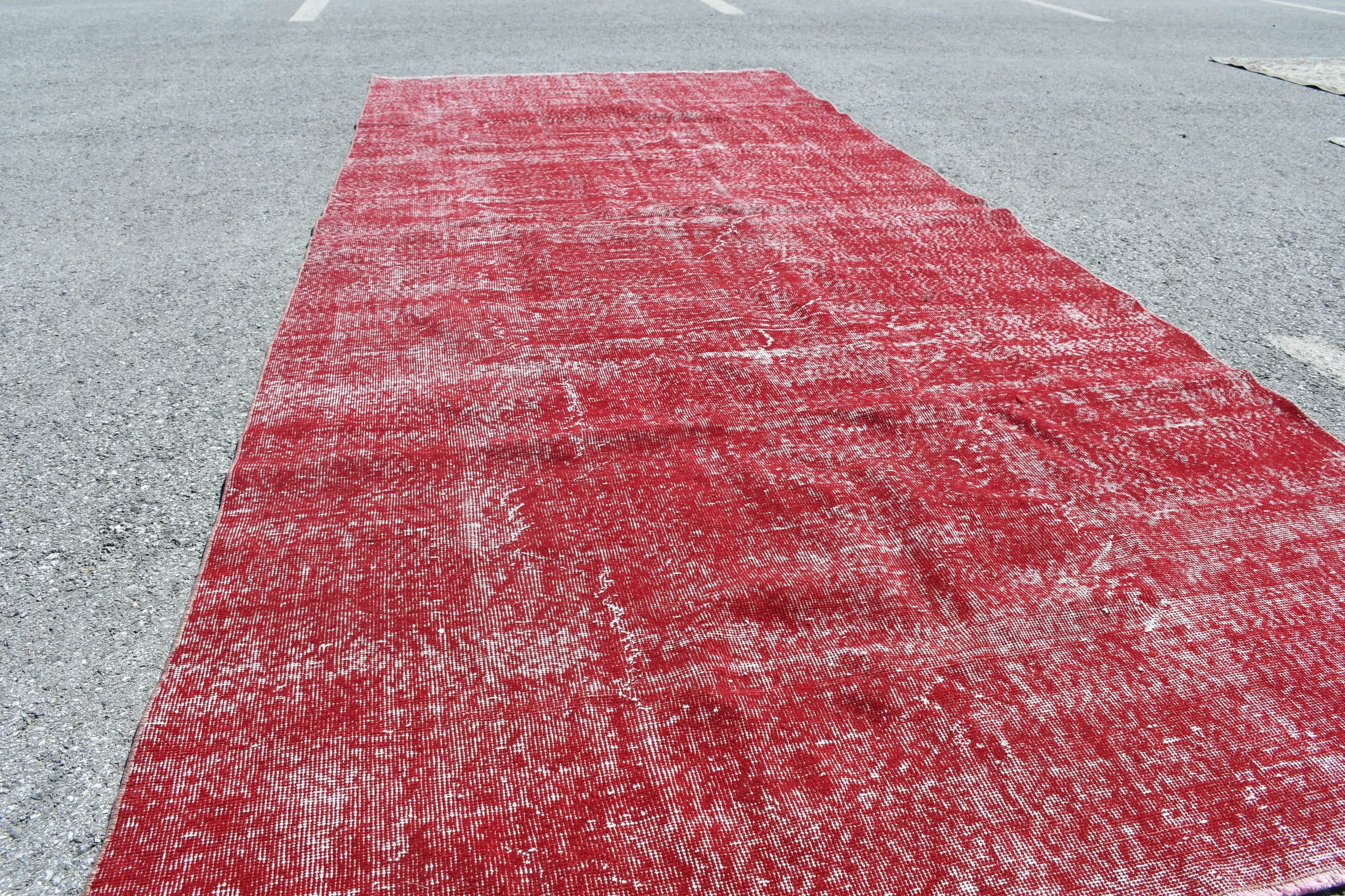 Red Home Decor Rug, Antique Rugs, Muted Rug, Turkish Rugs, 5.8x13.5 ft Oversize Rug, Dining Room Rugs, Vintage Rug, Salon Rug