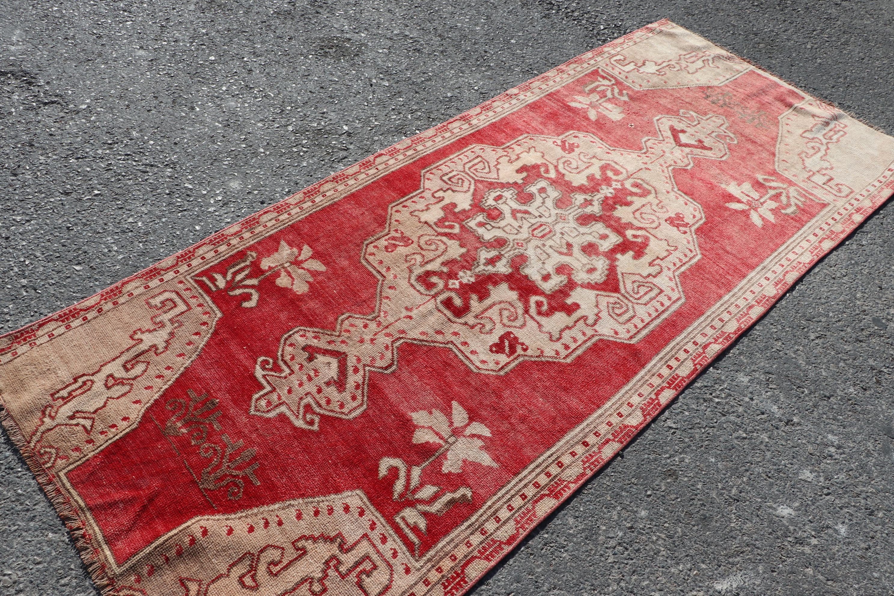 Vintage Rug, Rugs for Bedroom, Living Room Rugs, Cute Rugs, Floor Rugs, Turkish Rug, Red Anatolian Rug, Oriental Rug, 3.3x7.9 ft Area Rug