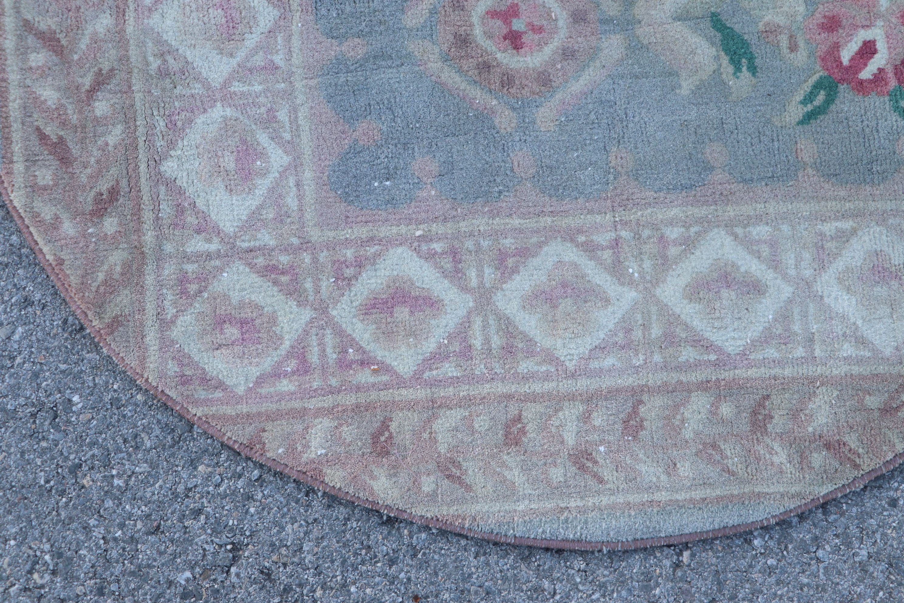 Antika Halı, Yeşil Ev Dekor Halısı, Çocuk Halısı, Paspas Halıları, Vintage Halılar, 3.3x3.3 ft Küçük Halı, Türk Halısı, Oushak Halıları, El Yapımı Halılar