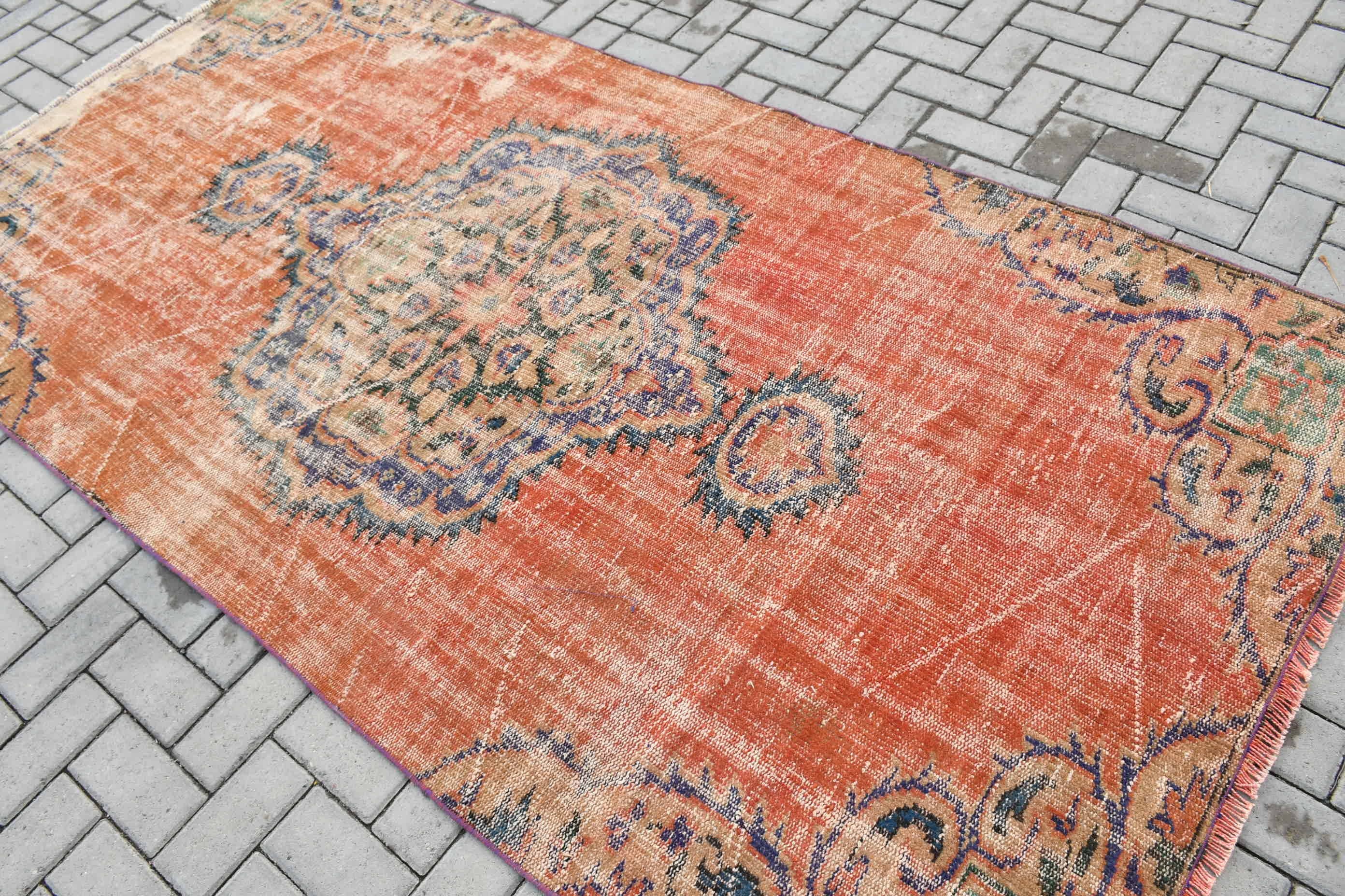 Vintage Decor Rug, Rugs for Indoor, Art Rugs, Turkish Rugs, Red  4.4x8.7 ft Area Rug, Vintage Rug, Floor Rug, Home Decor Rug