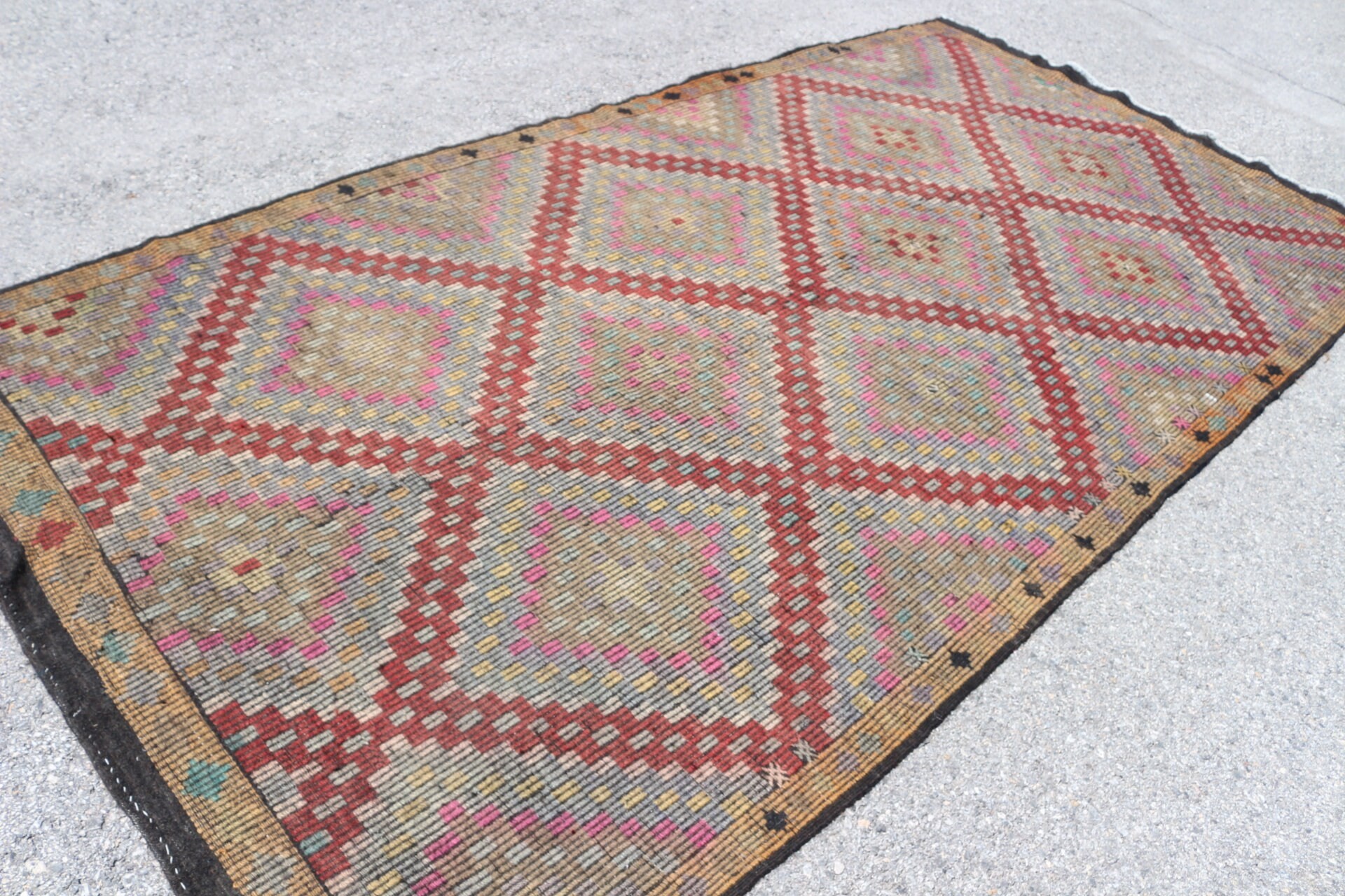 5.7x11.2 ft Large Rugs, Turkish Rug, Kilim, Office Rug, Dining Room Rug, Vintage Rug, Home Decor Rugs, Brown Bedroom Rug, Antique Rugs