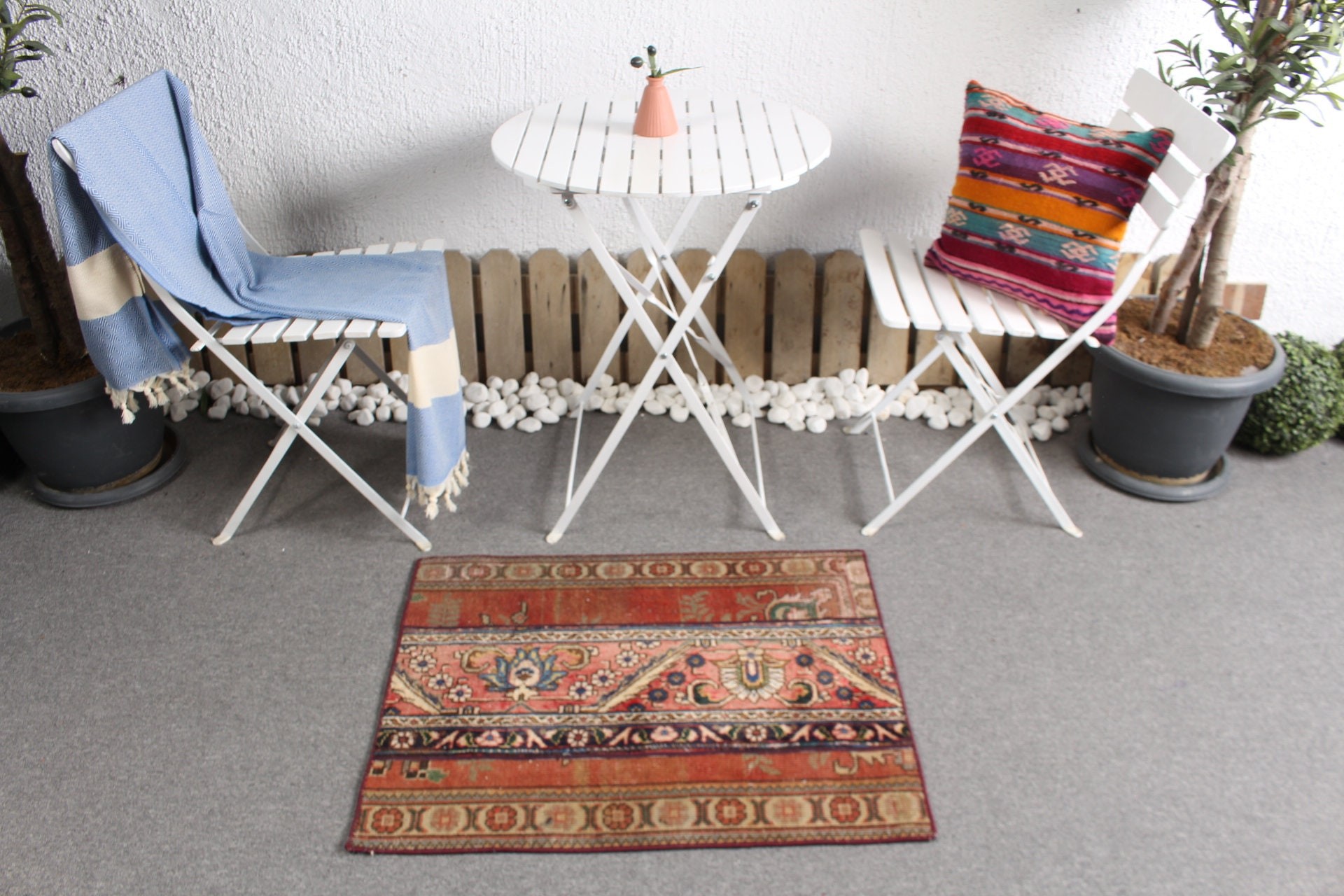 Kitchen Rug, Muted Rugs, Vintage Rug, Nursery Rug, Red Home Decor Rugs, Turkish Rugs, Home Decor Rug, Bedroom Rug, 2.2x2.8 ft Small Rug