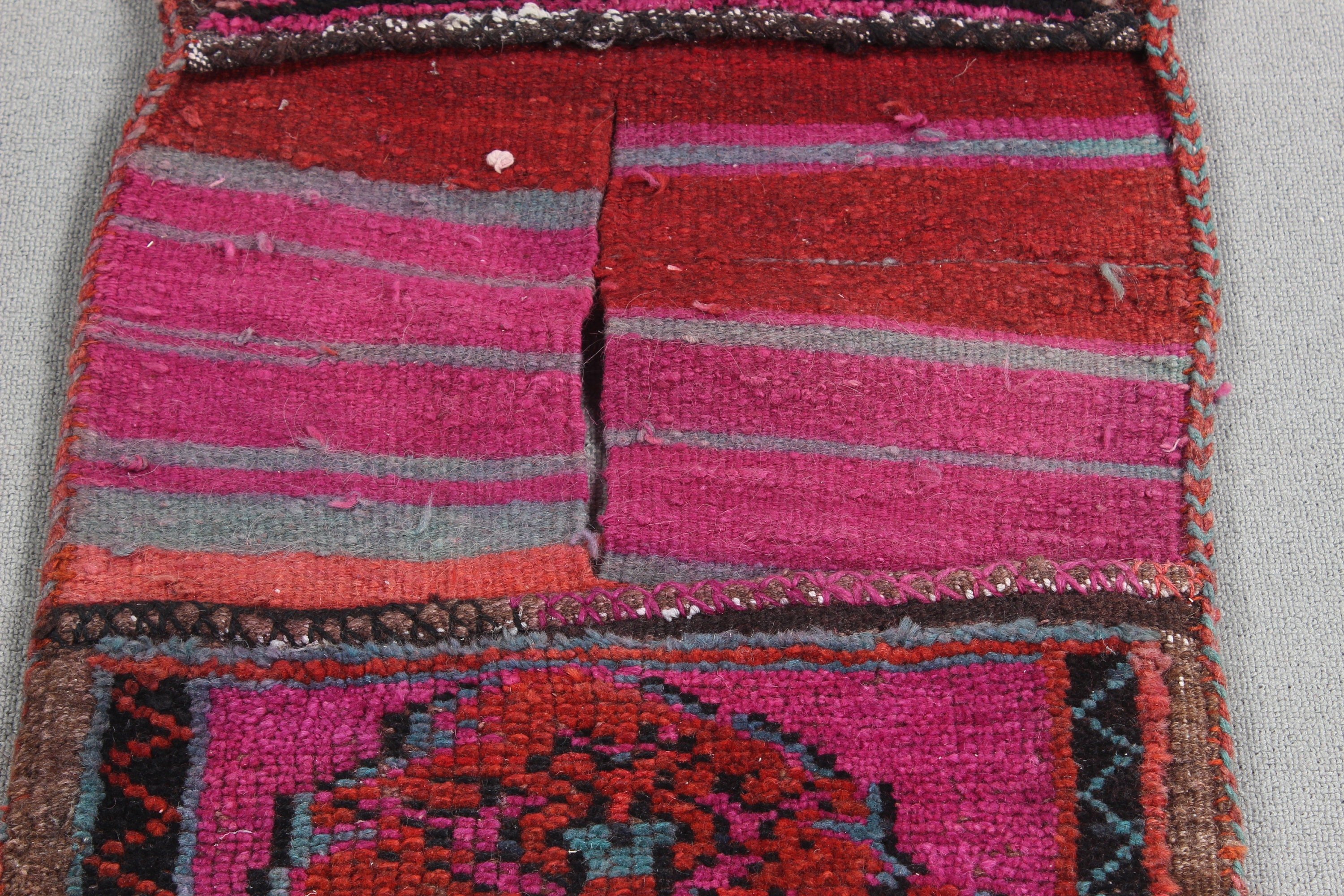 Vintage Rugs, Bathroom Rugs, Pink Flatweave Rugs, Oriental Rug, Aztec Rug, Home Decor Rugs, 1.6x4.1 ft Small Rug, Nursery Rug, Turkish Rugs