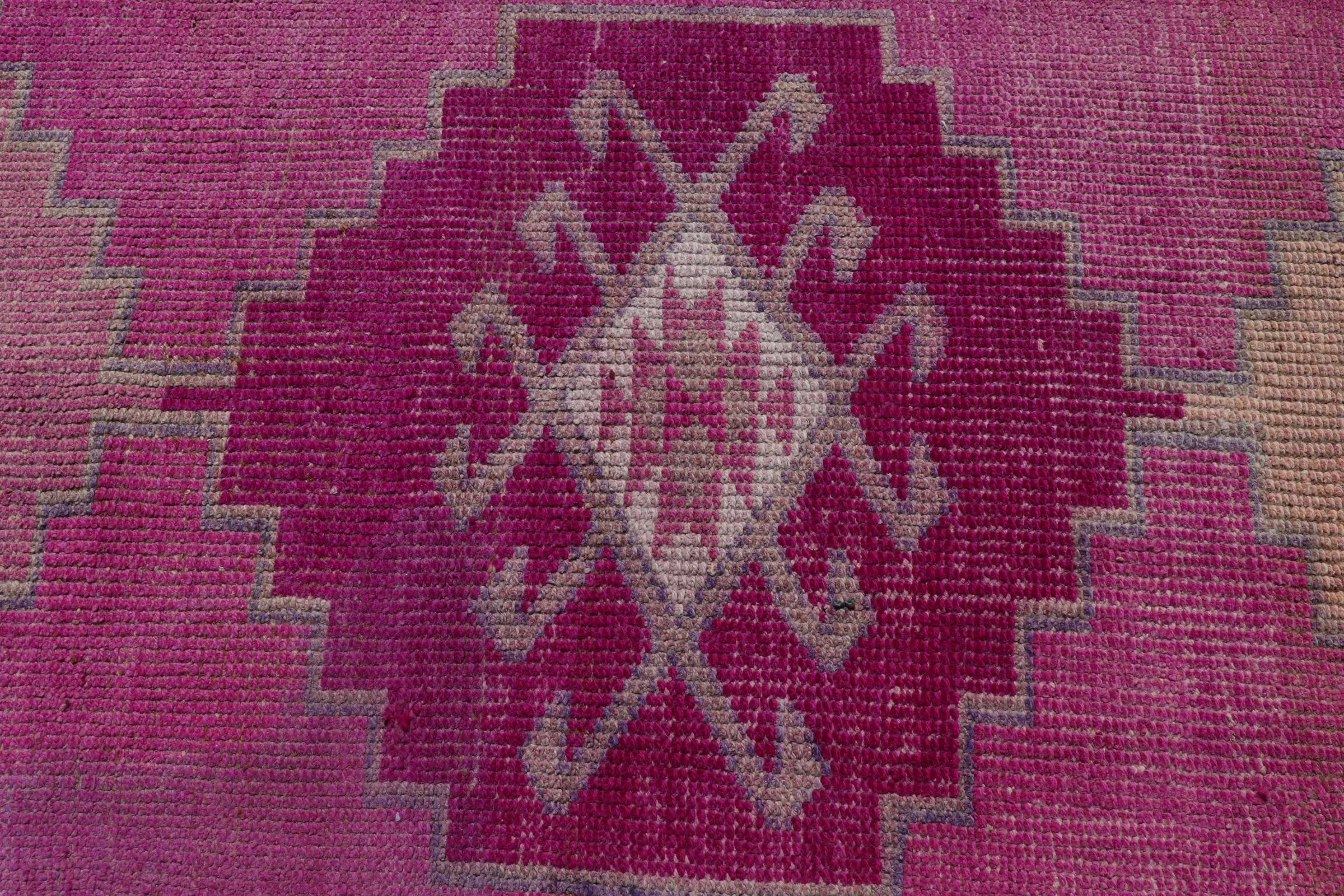 Vintage Rugs, Kitchen Rug, Turkey Rug, Cool Rug, 3.1x10.6 ft Runner Rugs, Bedroom Rugs, Turkish Rug, Pink Moroccan Rugs, Rugs for Corridor