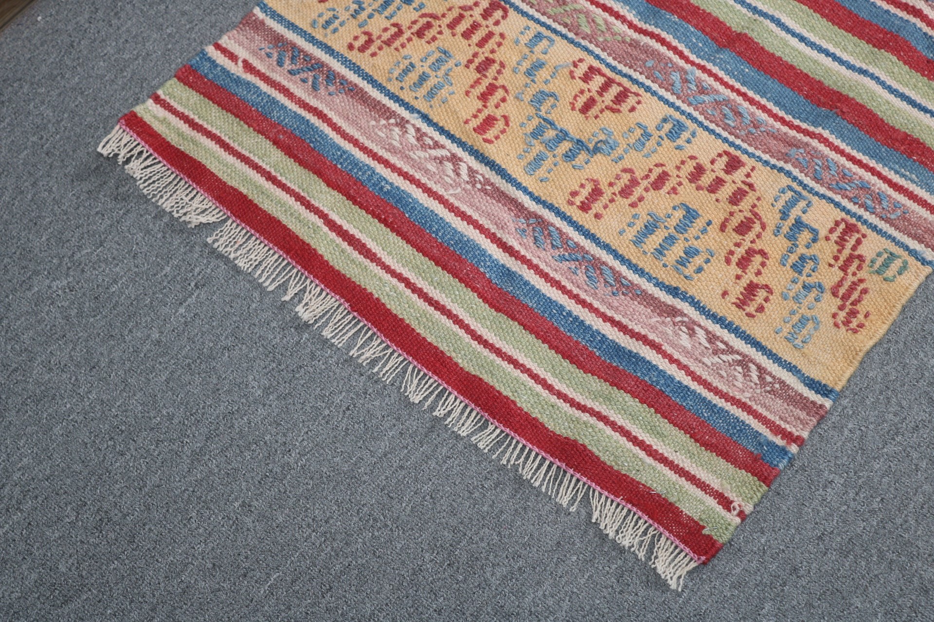 Turkish Rug, 1.9x2.8 ft Small Rug, Vintage Rugs, Orange Moroccan Rug, Luxury Rugs, Small Vintage Rug, Kilim, Anatolian Rugs, Bathroom Rug