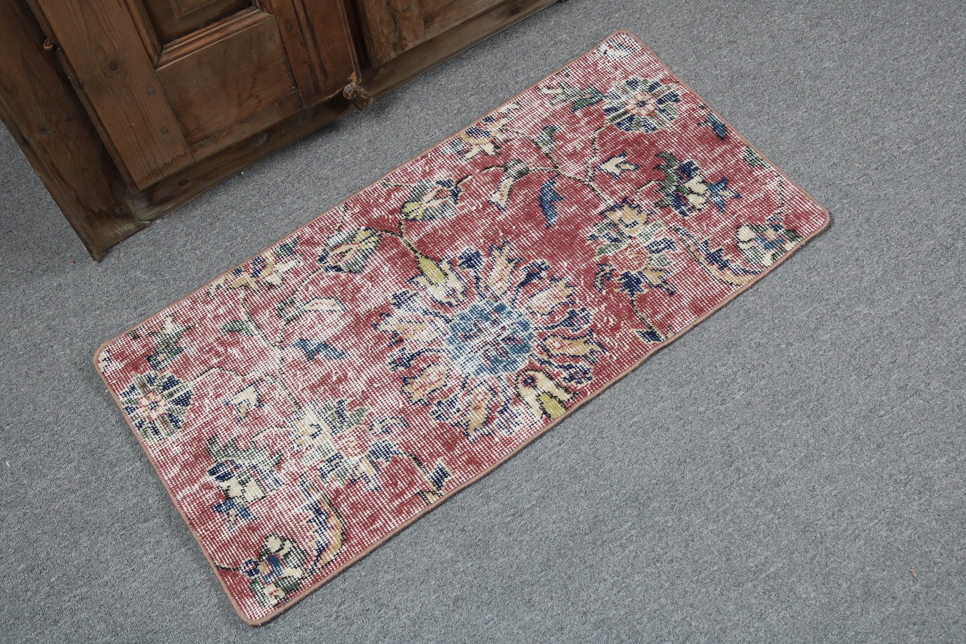 Küçük Boho Halı, Mor Ev Dekor Halıları, Vintage Halılar, 1.5x2.9 ft Küçük Halı, Türk Halısı, Ev Dekor Halıları, Yatak Odası Halıları, Giriş Halısı