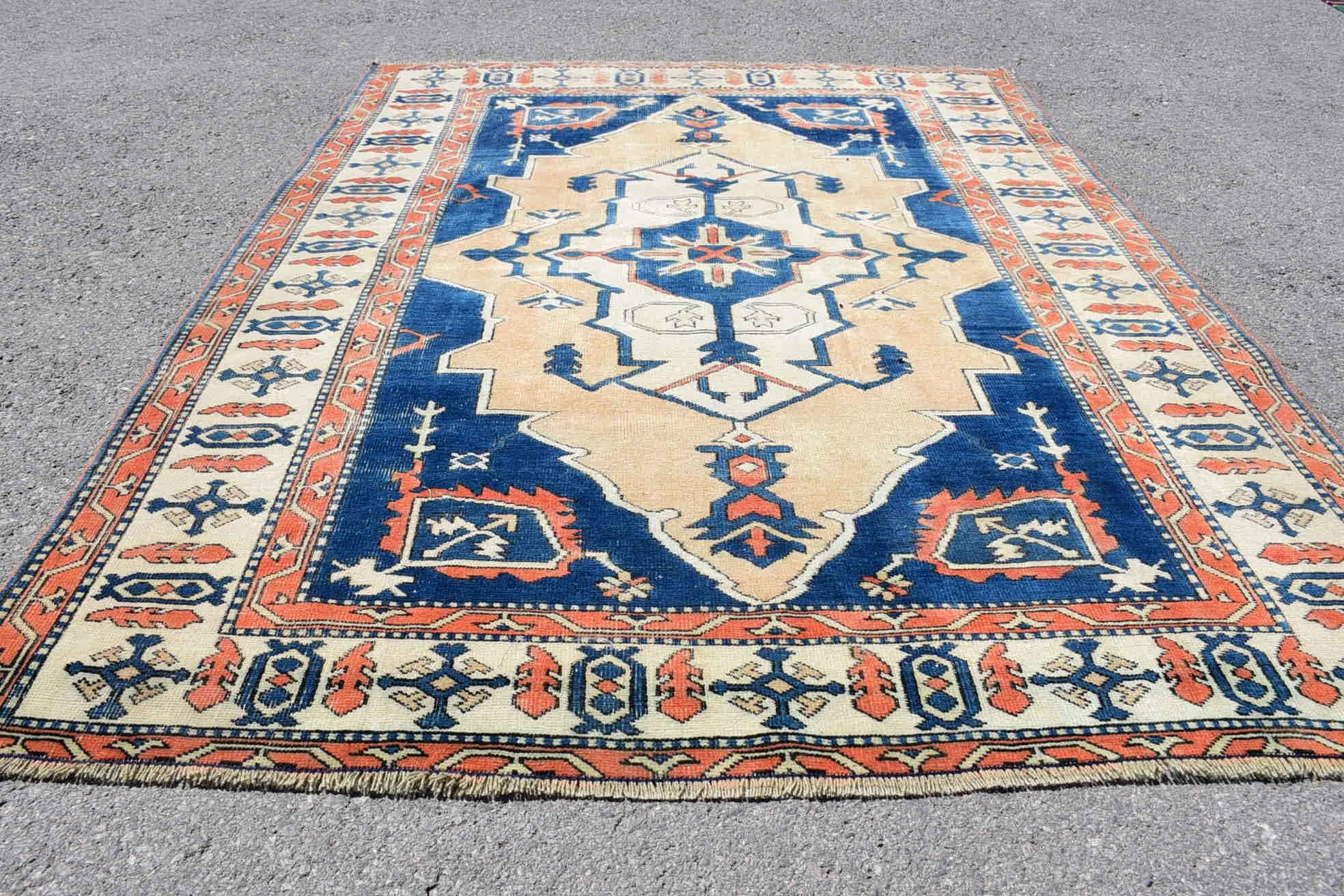 Vintage Rugs, Turkish Rug, Rugs for Floor, Moroccan Rug, Dining Room Rug, Bohemian Rug, Nursery Rug, Anatolian Rug, 5.1x6.8 ft Area Rug