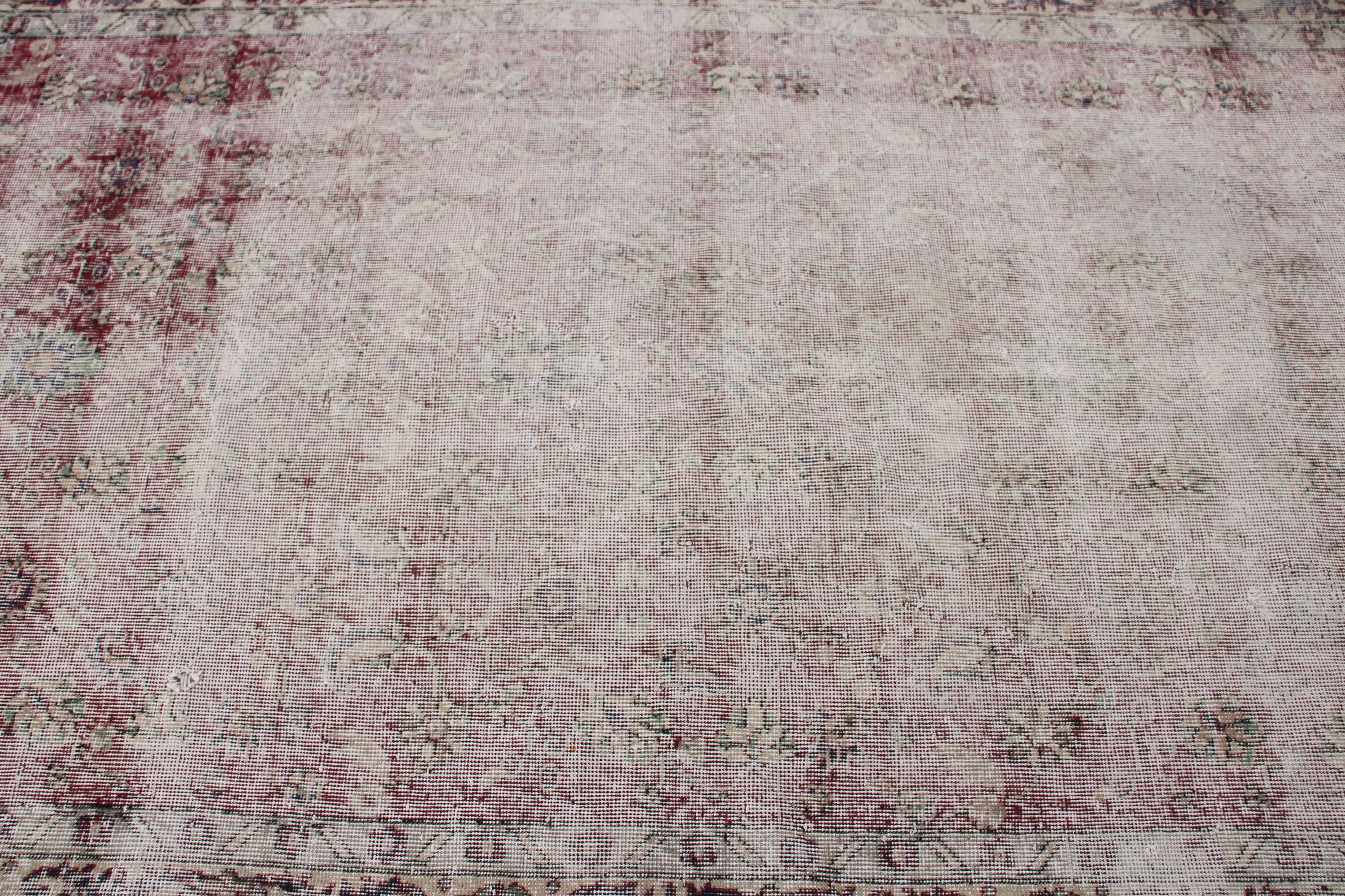 4.5x8 ft Alan Halısı, Yer Halısı, Oturma Odası Halısı, Oturma Odası Halıları, Boho Halıları, Kırmızı Yün Halıları, Vintage Halılar, Boho Alan Halıları, Türk Halısı