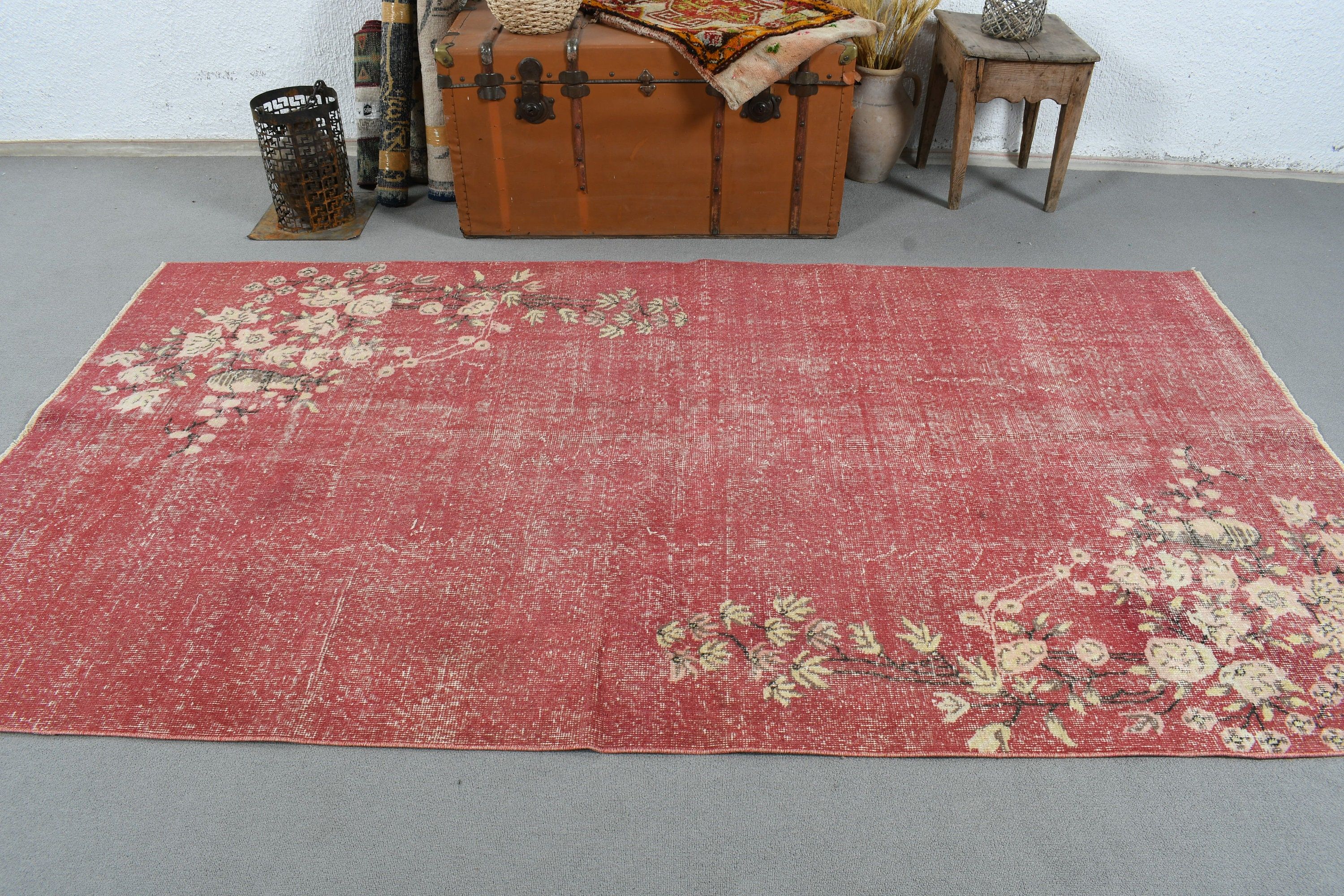 Turkish Rugs, Boho Rugs, Office Rug, Cool Rugs, 4.8x8.6 ft Large Rugs, Large Boho Rug, Large Vintage Rug, Vintage Rugs, Beige Oriental Rug