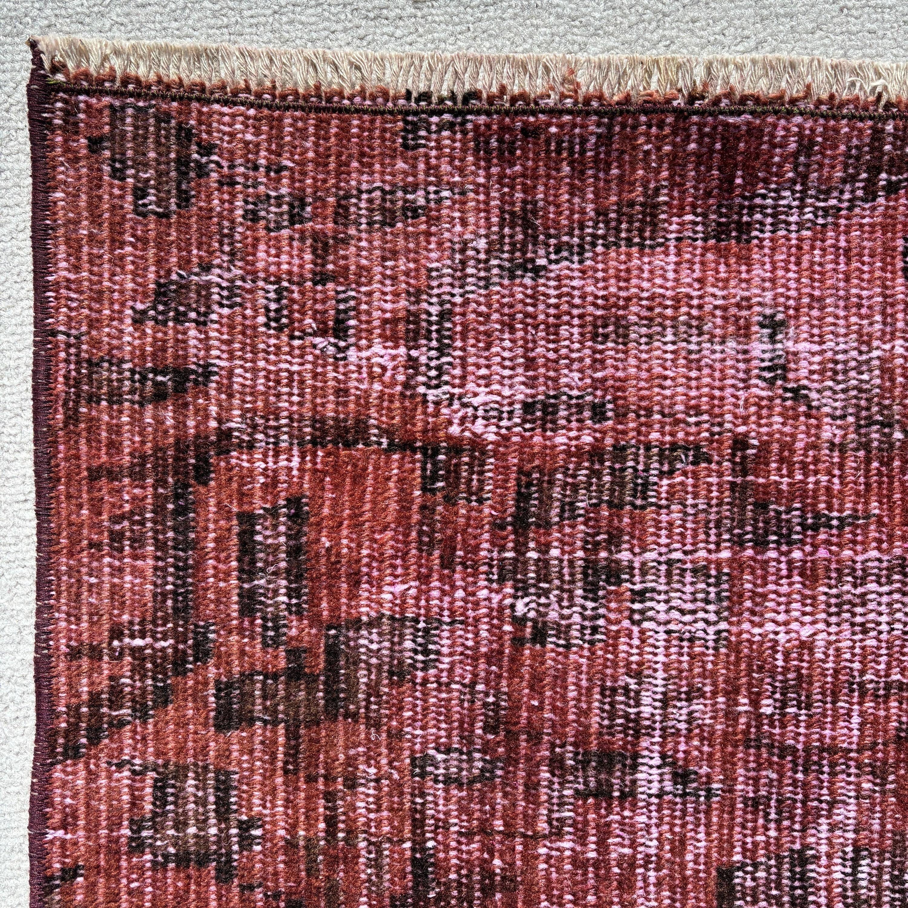 Oushak Bölge Halısı, Yatak Odası Halıları, Anadolu Halıları, Bölge Halıları, Vintage Halılar, Türk Halısı, 4.1x7.9 ft Alan Halıları, Kahverengi El Dokuma Halı