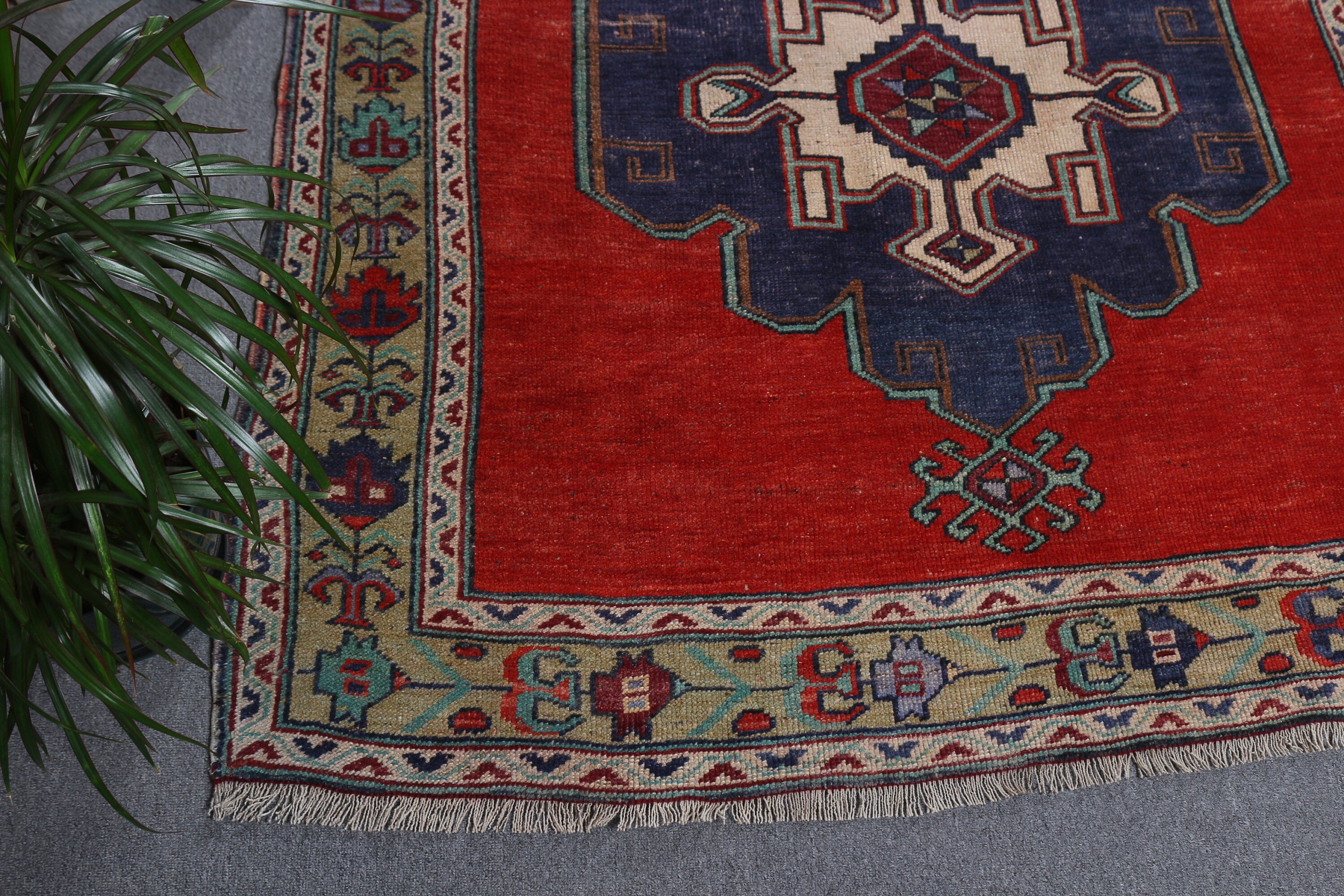 5.2x11.3 ft Large Rug, Oriental Rug, Turkish Rug, Living Room Rug, Bedroom Rugs, Vintage Rug, Pale Rugs, Red Kitchen Rug