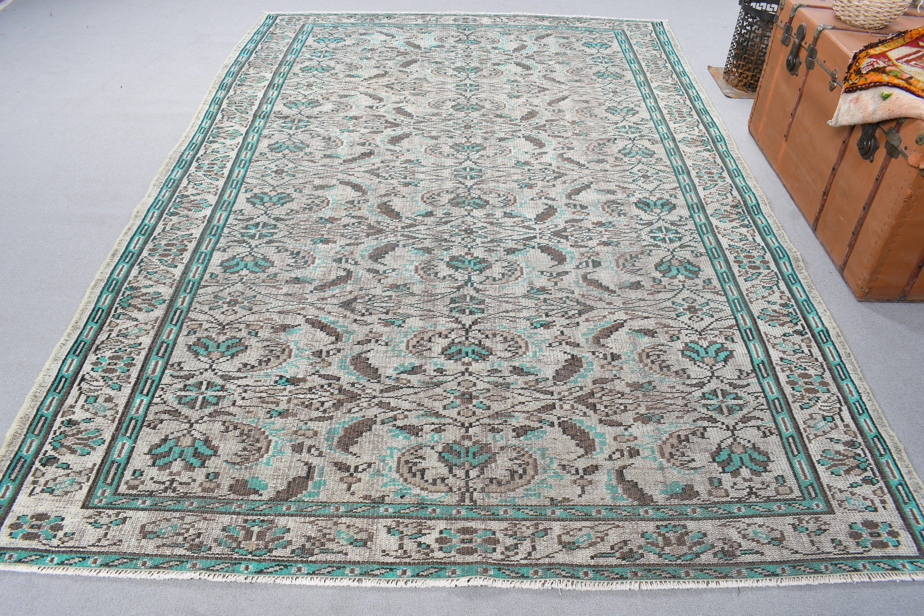 Türk Halıları, Aztek Halısı, Geometrik Halılar, Lüks Halılar, 6,4x9,5 ft Büyük Halılar, Yatak Odası Halısı, Kahverengi Oryantal Halılar, Büyük Boho Halısı, Vintage Halılar