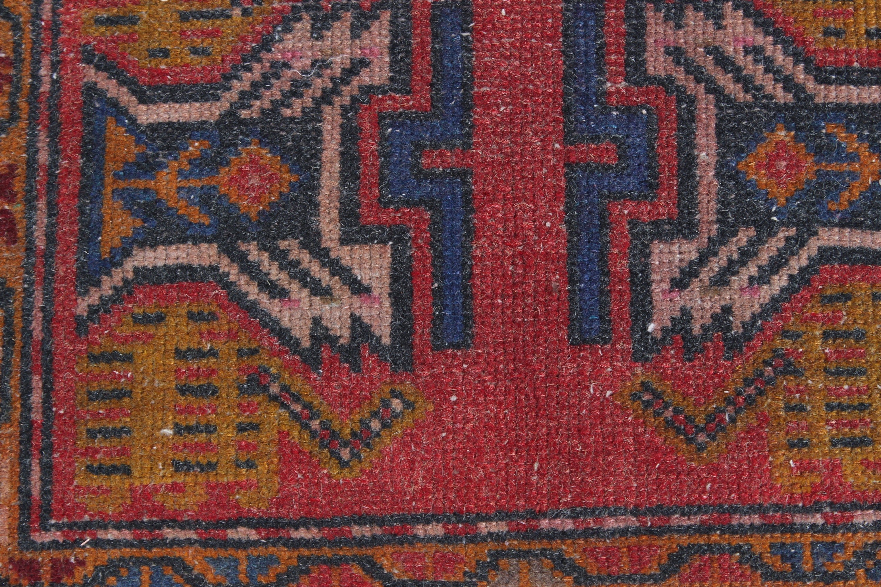 Cool Rugs, Boho Rugs, Red Wool Rug, Turkish Rugs, Rugs for Wall Hanging, Vintage Rug, 1.7x3.3 ft Small Rug, Nursery Rugs, Door Mat Rugs