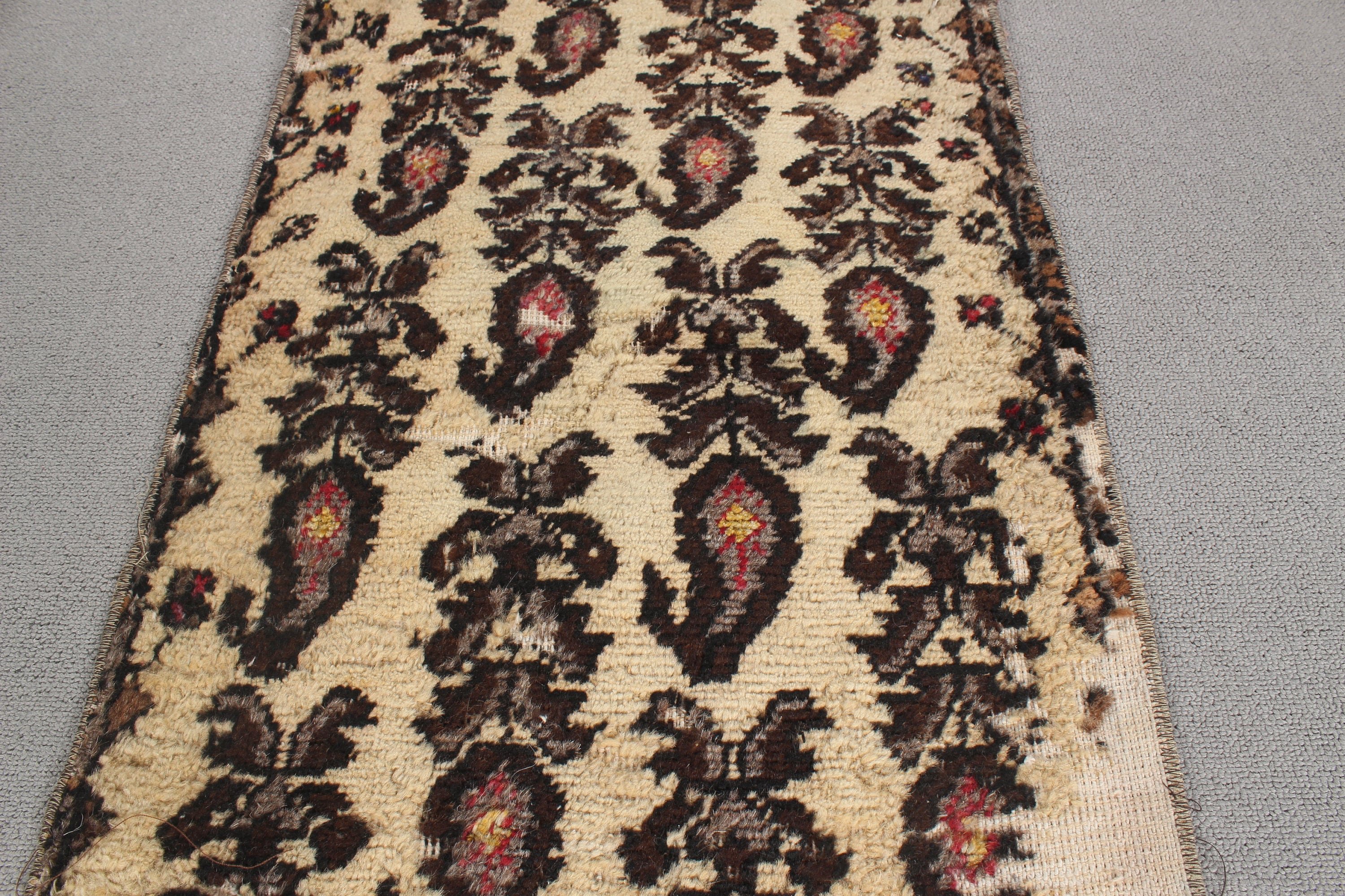 Anatolian Rugs, 1.5x2.4 ft Small Rugs, Turkish Rug, Entry Rug, Nursery Rugs, Beige Neutral Rugs, Handwoven Rug, Exotic Rugs, Vintage Rugs