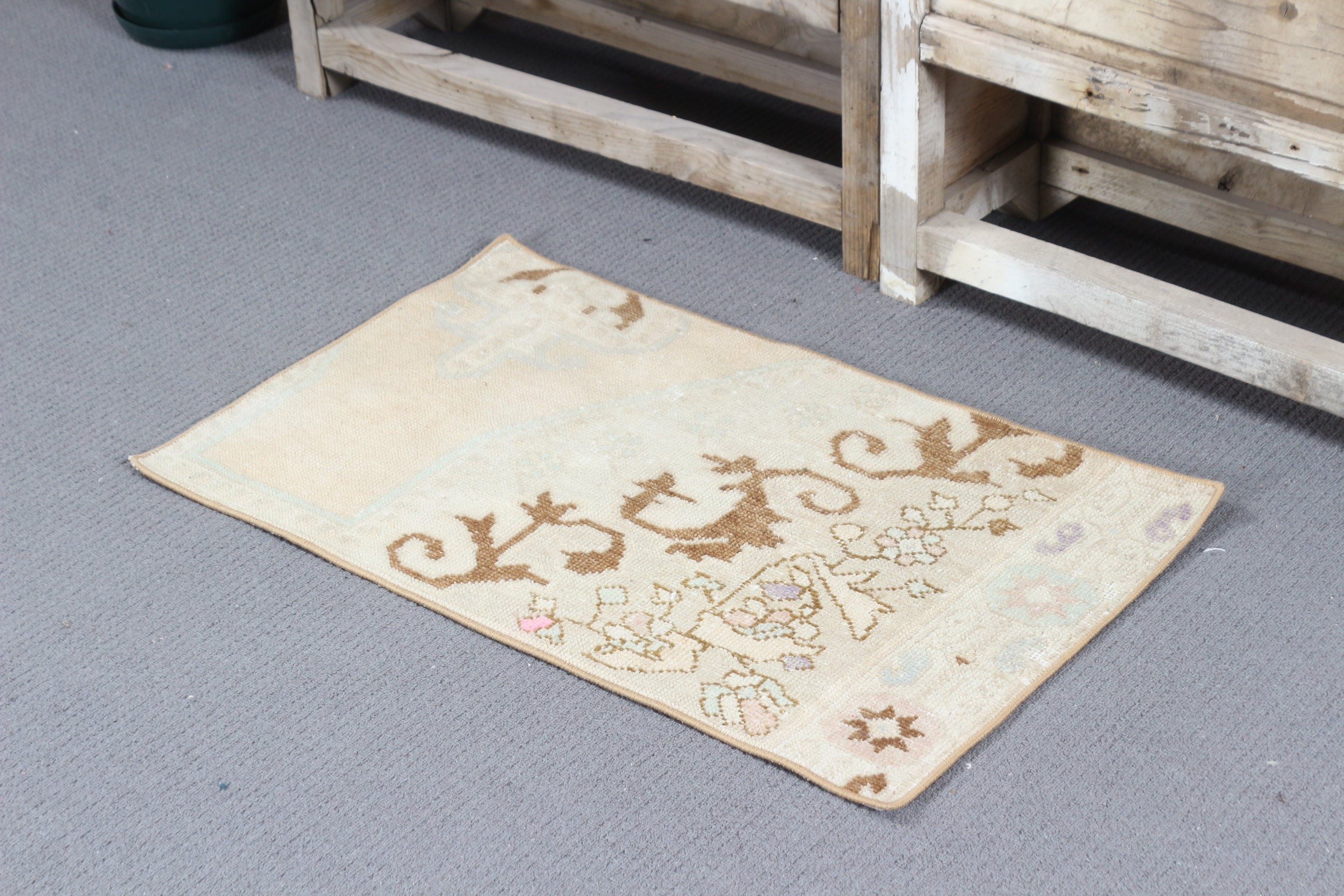 Car Mat Rug, Dorm Rug, Anatolian Rugs, Brown Home Decor Rug, Vintage Rug, Entry Rug, Turkish Rugs, 1.6x2.7 ft Small Rug