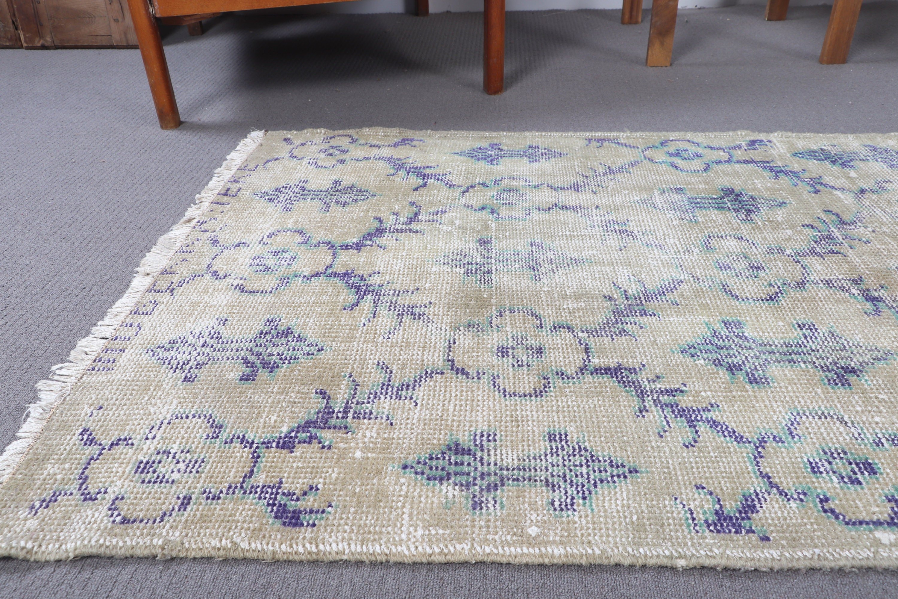 Beige Home Decor Rug, Turkish Rugs, Boho Accent Rug, Kitchen Rug, Statement Rugs, 2.9x6.2 ft Accent Rug, Modern Rug, Vintage Rugs