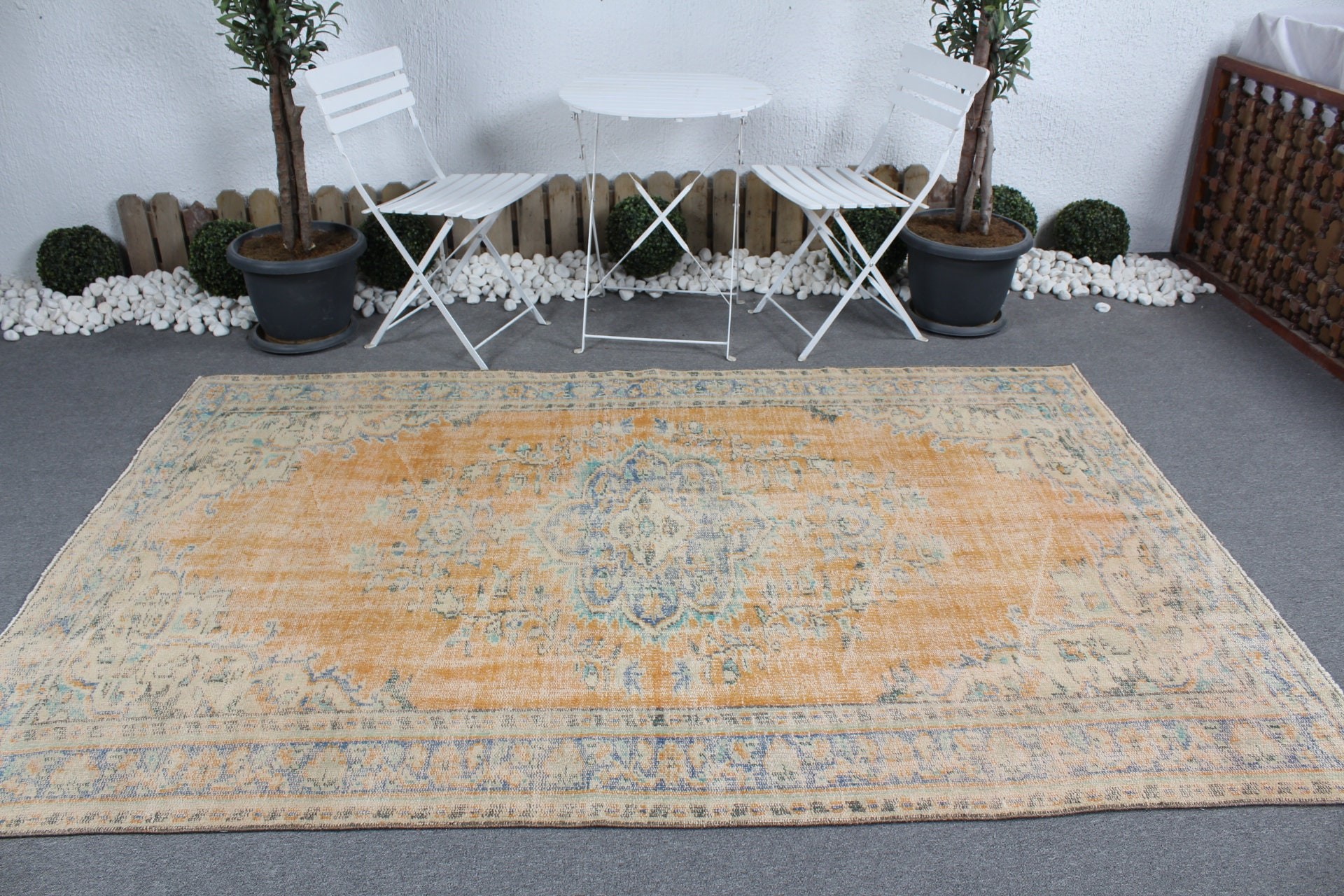 5.4x8.4 ft Large Rugs, Living Room Rug, Cool Rug, Salon Rugs, Orange Cool Rug, Rugs for Bedroom, Vintage Rugs, Anatolian Rug, Turkish Rug