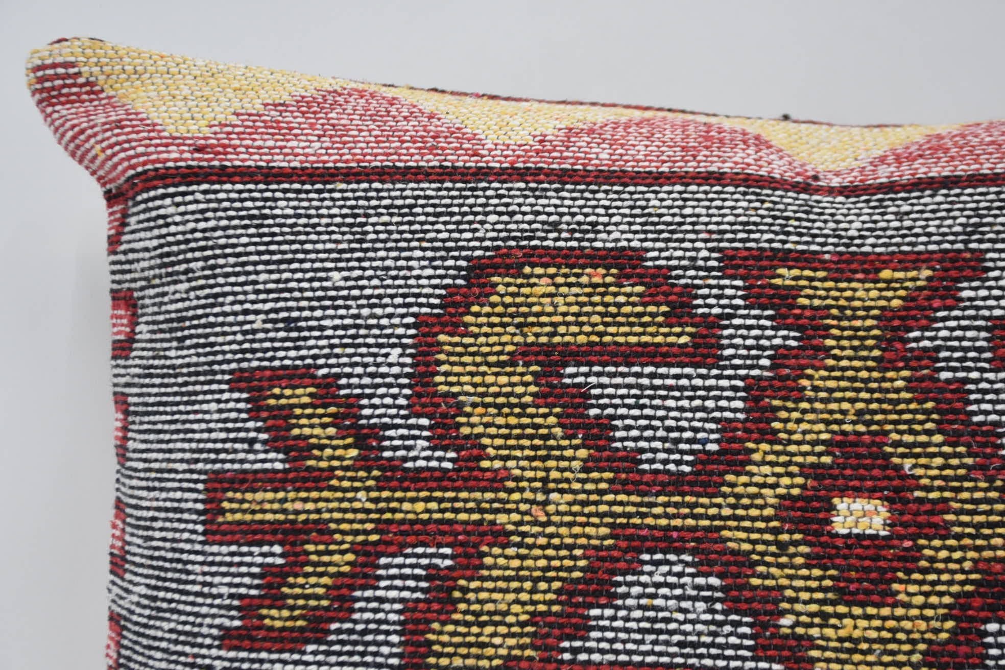 Gift Pillow, Kilim Pillow Cover, 16"x24" White Cushion Case, Handmade Kilim Cushion, Car Cushion Case, Handwoven Cushion Case