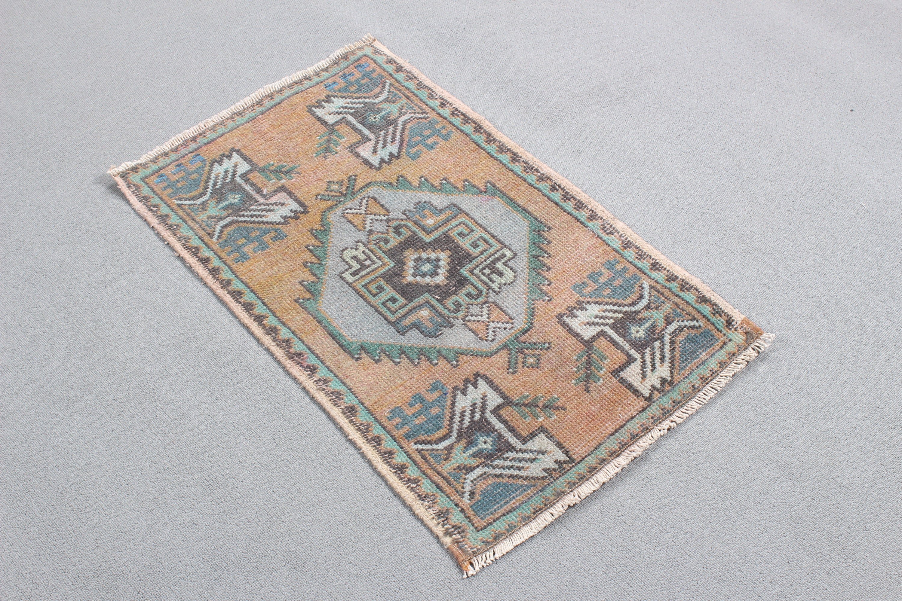 Turkish Rugs, Car Mat Rugs, Home Decor Rug, Brown Moroccan Rugs, Wall Hanging Rugs, Flatweave Rug, Vintage Rugs, 1.6x2.8 ft Small Rug