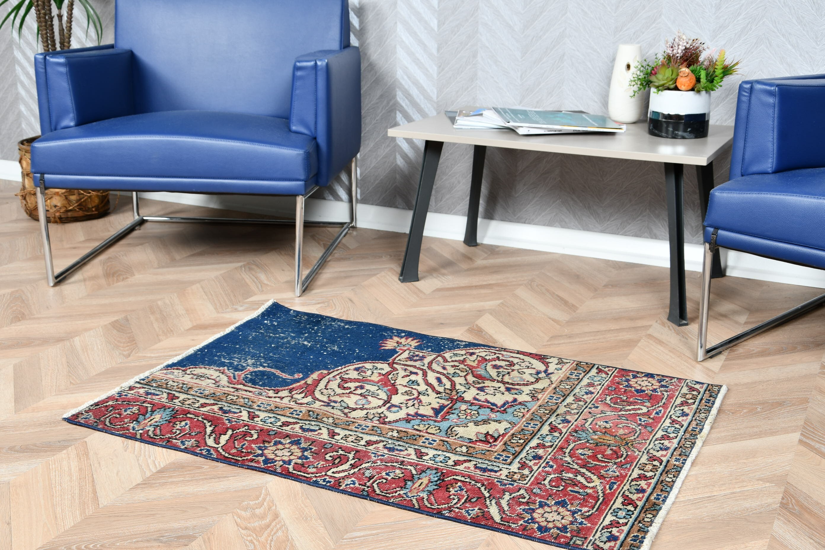 Anadolu Halısı, Araba Mat Halıları, Türk Halıları, Kırmızı Anadolu Halısı, Banyo Halısı, Oushak Halısı, Göçebe Halıları, 2,3x3,5 ft Küçük Halı, Vintage Halılar