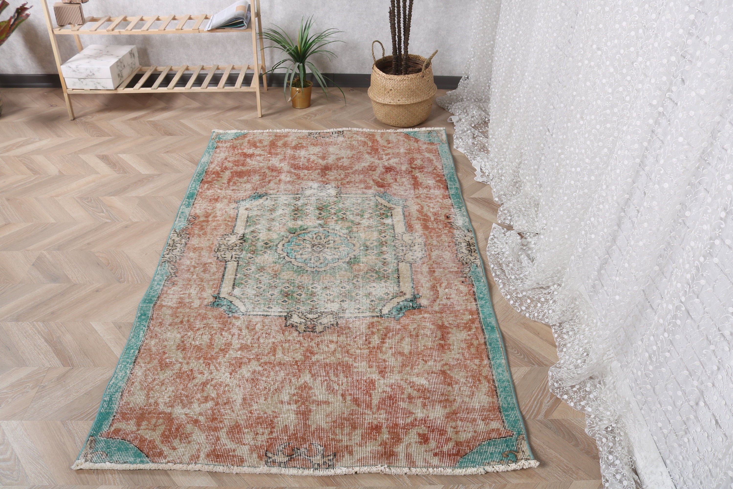 Çocuk Halıları, Modern Halı, 3,8x6,2 ft Aksan Halıları, Yatak Odası Halısı, Türk Halısı, Vintage Halı, Giriş Halıları, Turuncu Oryantal Halı, Lüks Halılar