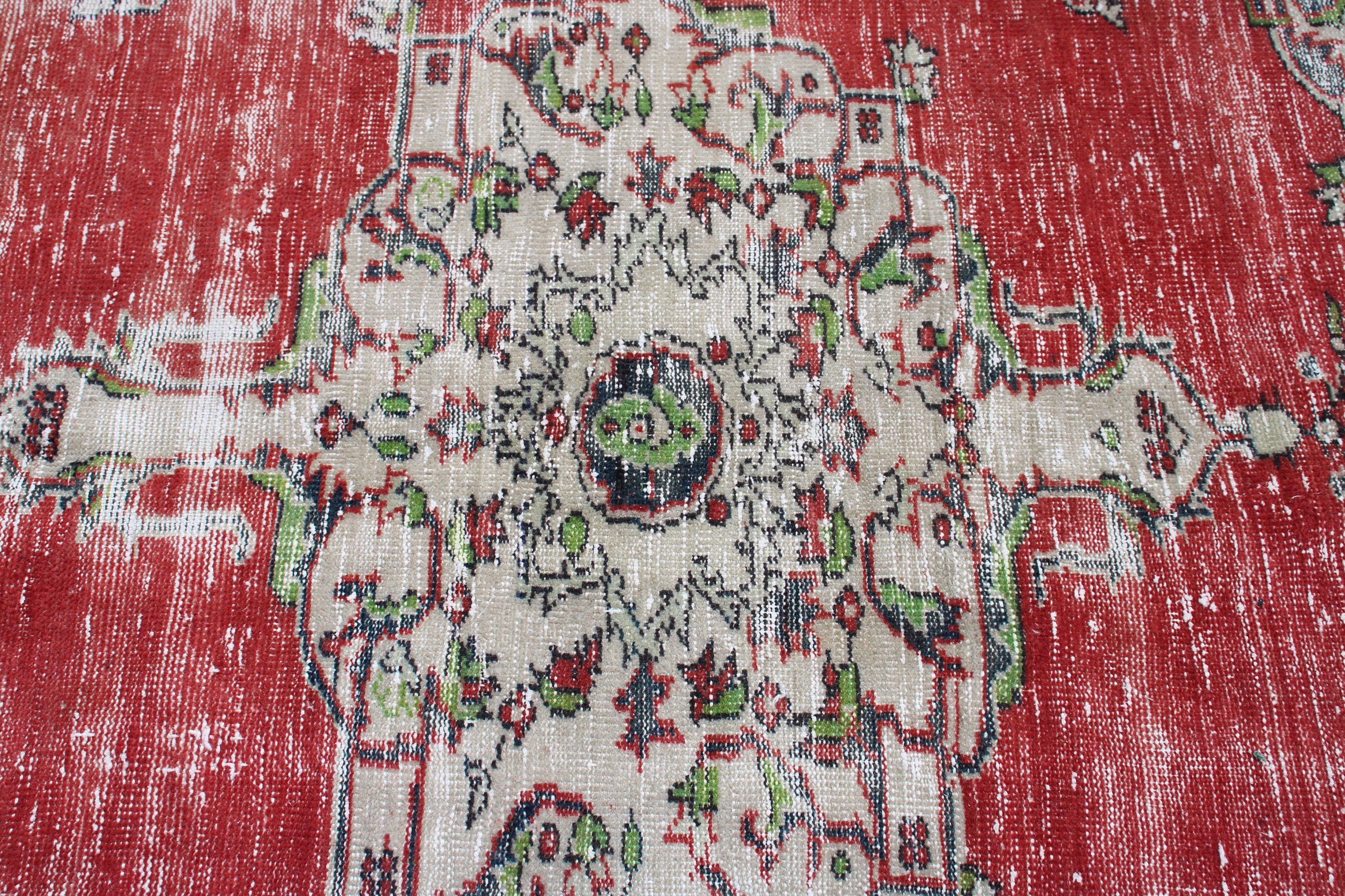 Luxury Rugs, Dining Room Rug, Nursery Rugs, Kitchen Rug, Red Statement Rug, Turkish Rug, 5.3x7 ft Area Rugs, Antique Rug, Vintage Rugs