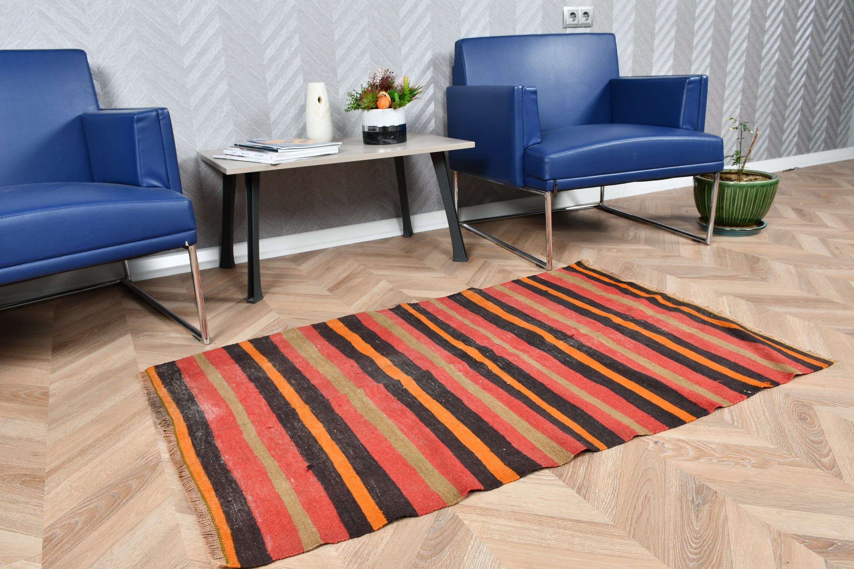 Araba paspası Kilim, Pempe Antik Kilim, Uşak Kilim, 86x134 cm Küçük Kilim, Paspas Kilim, Paspas Kilim, Nostaljik Kilim, Banyo Kilim